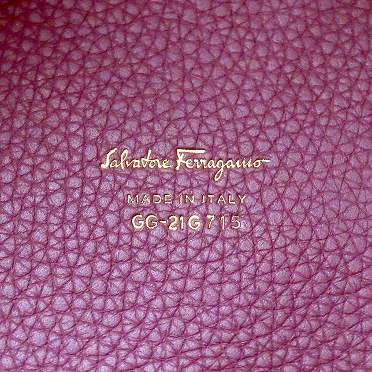Salvatore Ferragamo Gancini Pink Purple Leather Handbag Shoulder Bag (Pre-Owned)