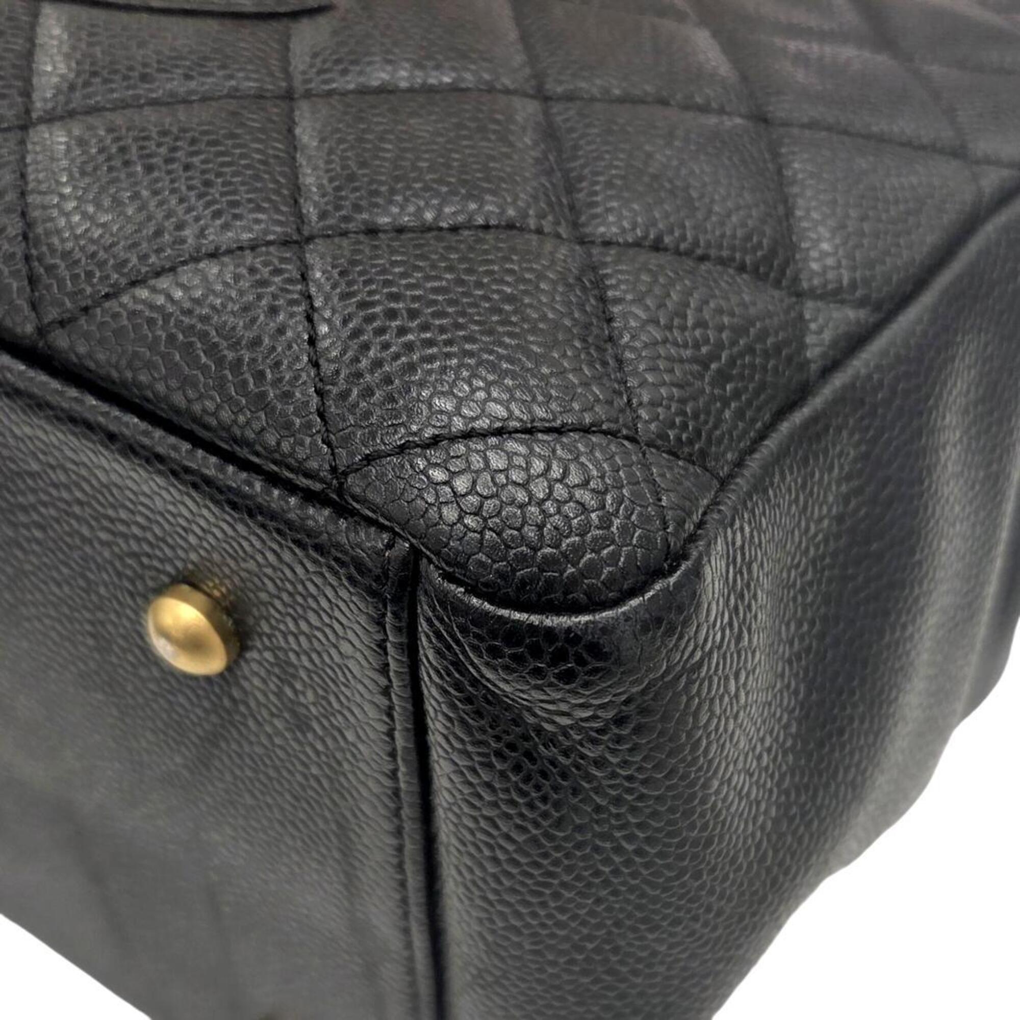 Chanel Black Grained Calfskin Tote Bag (Pre-Owned)