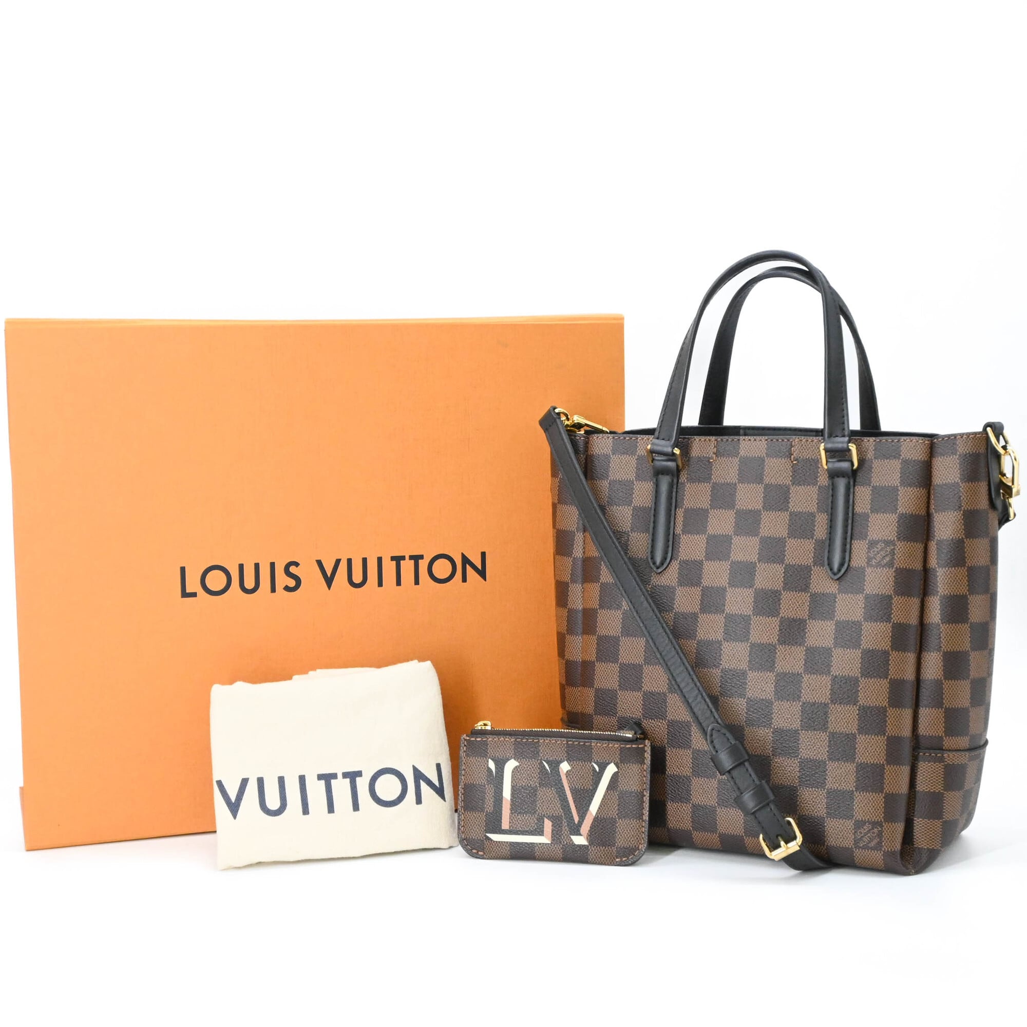 Louis Vuitton Damier Brown Damier Canvas Handbag (Pre-Owned)