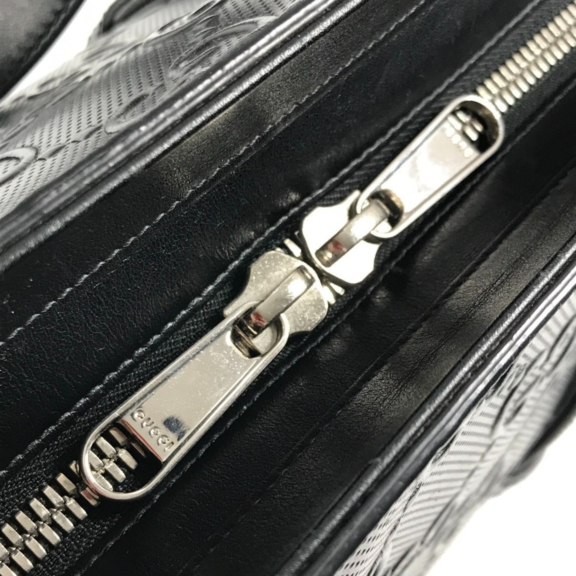 Gucci Black Leather Shoulder Bag Tote Bag (Pre-Owned)