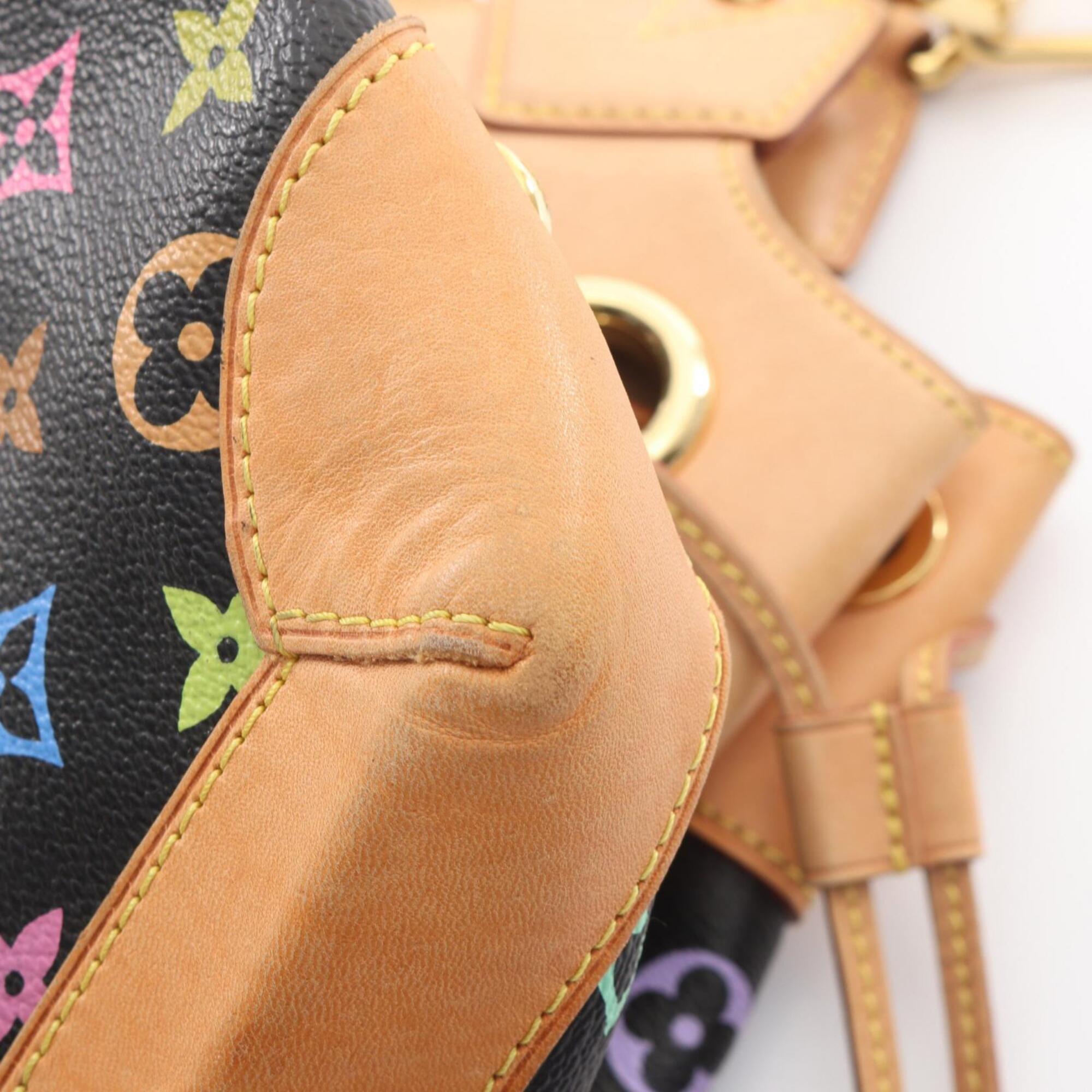 Louis Vuitton Black Coated Canvas Leather Handbag (Pre-Owned)