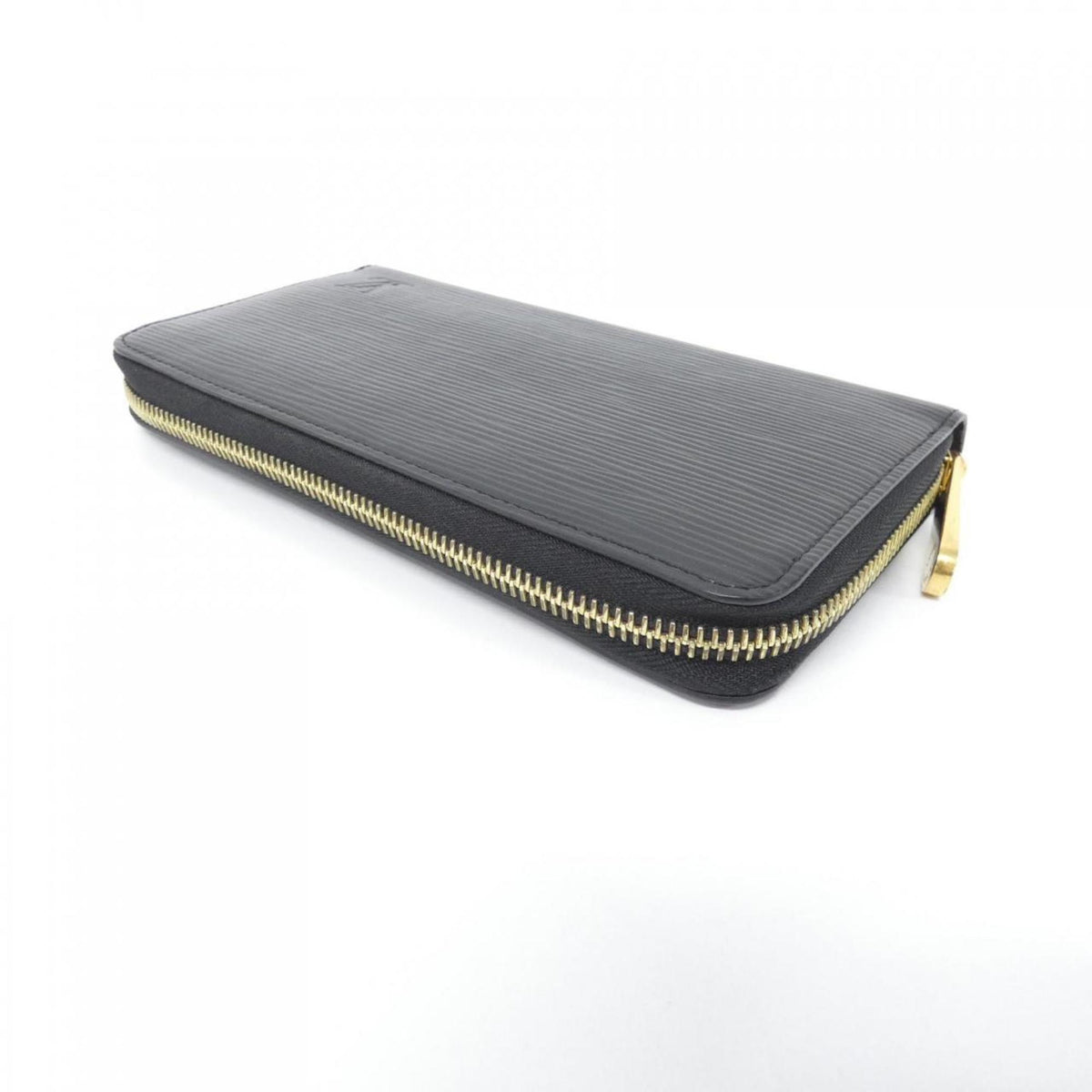 Louis Vuitton Black Leather Long Wallet (Bi-Fold) (Pre-Owned)