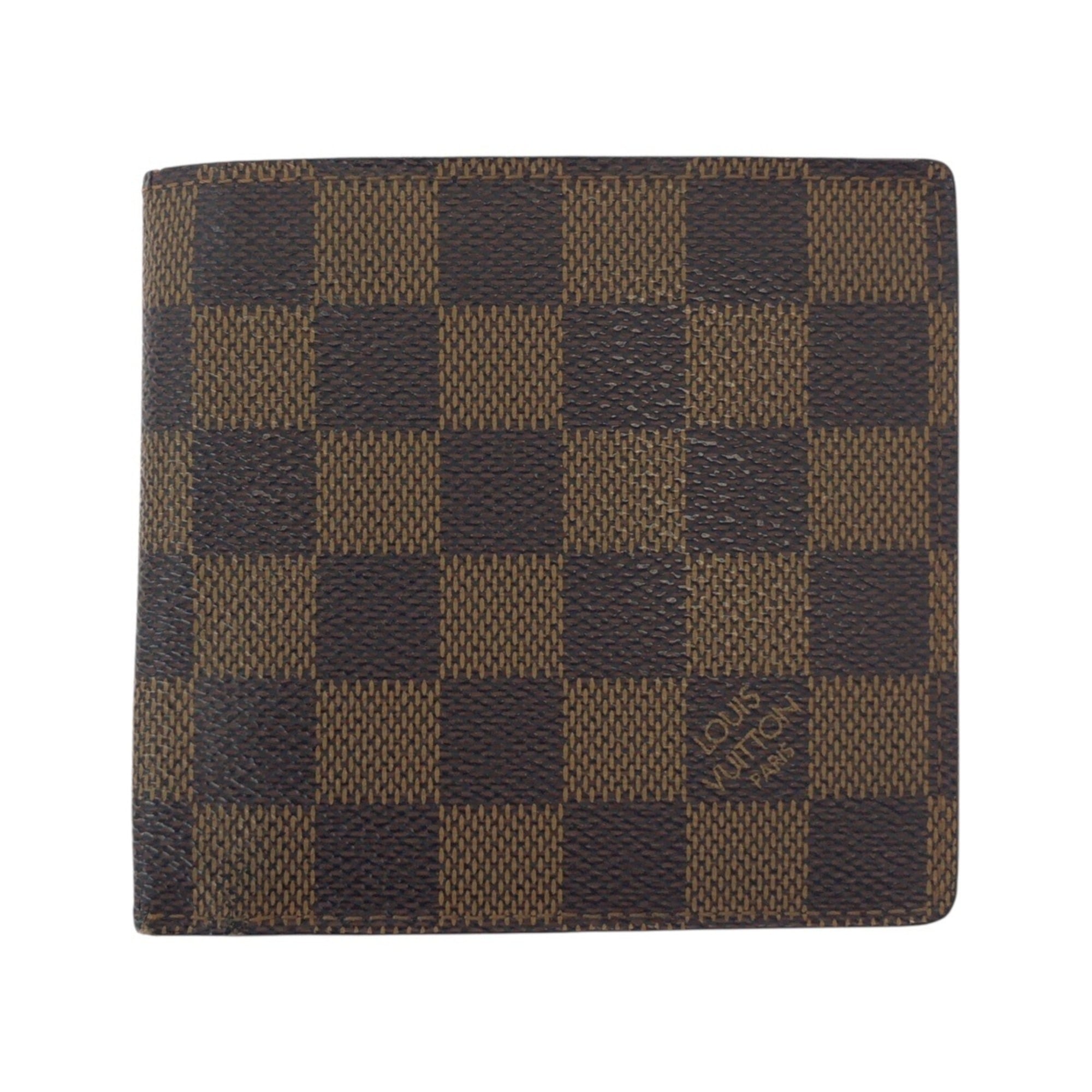 Louis Vuitton Brown Damier Canvas Dark Brown Pvc Wallet (Bi-Fold) (Pre-Owned)
