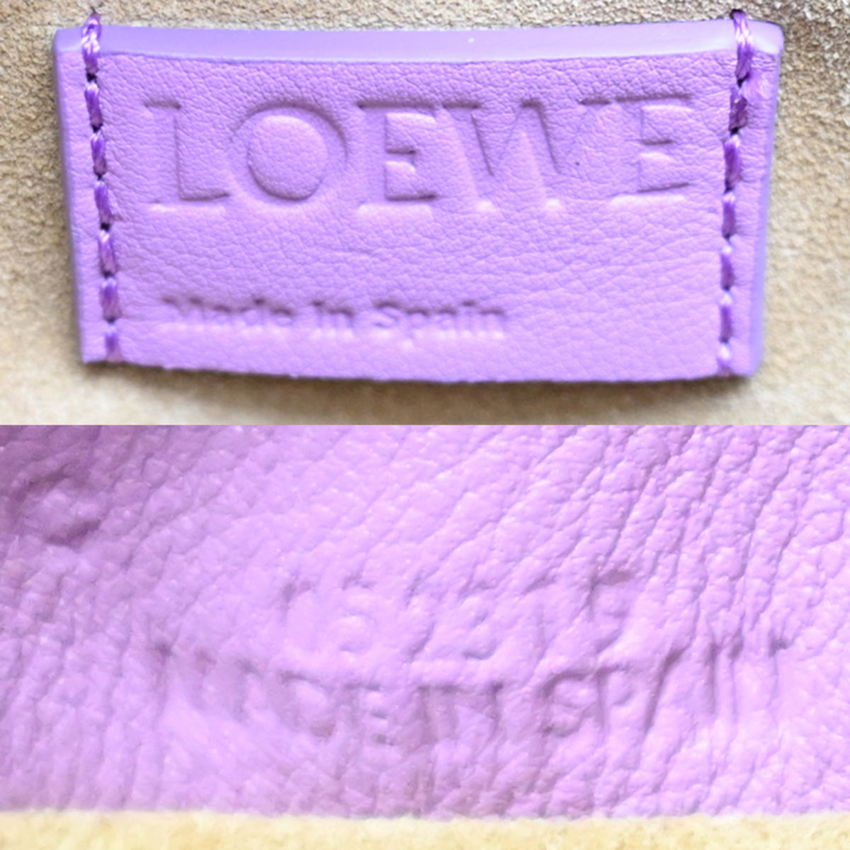 Loewe Purple Leather Shoulder Bag (Pre-Owned)