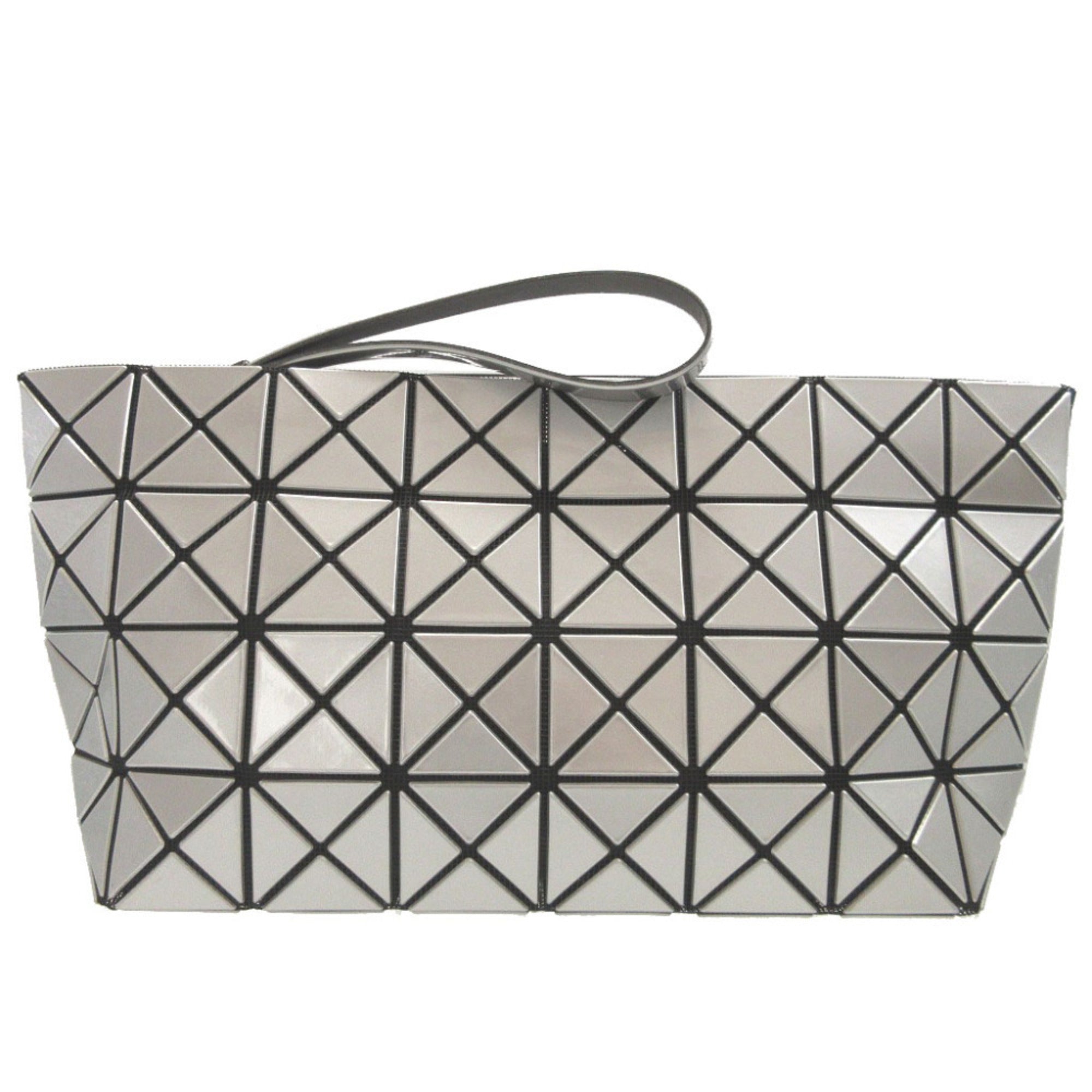 Issey Miyake Silver Pvc Clutch Bag Pouch (Pre-Owned)