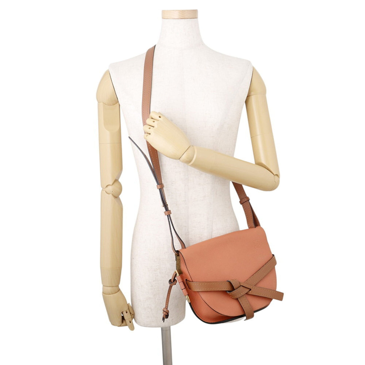 Loewe Brown Pink Leather Shoulder Bag (Pre-Owned)