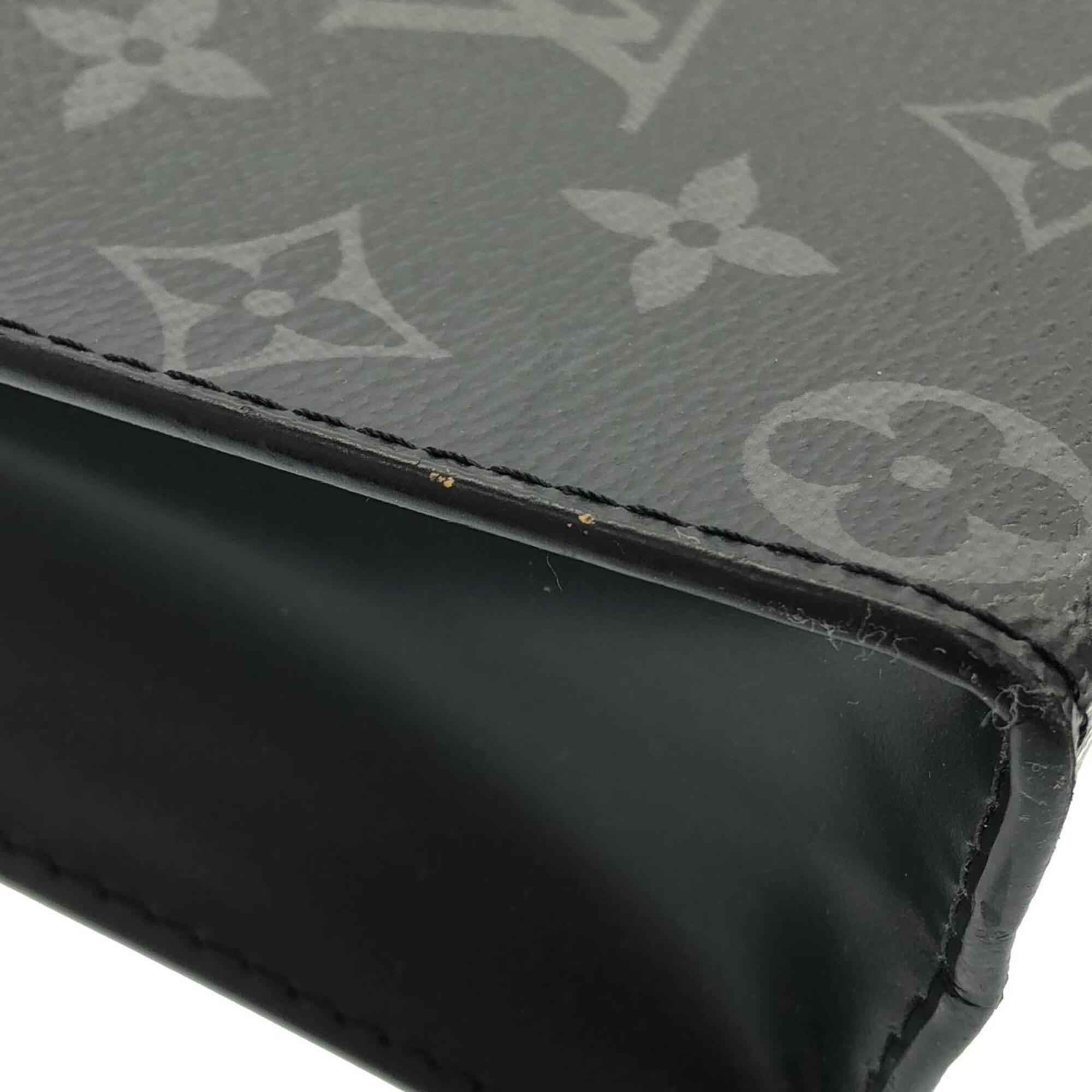 Louis Vuitton Monogram Eclipse Black Coated Canvas Handbag Pochette (Pre-Owned)