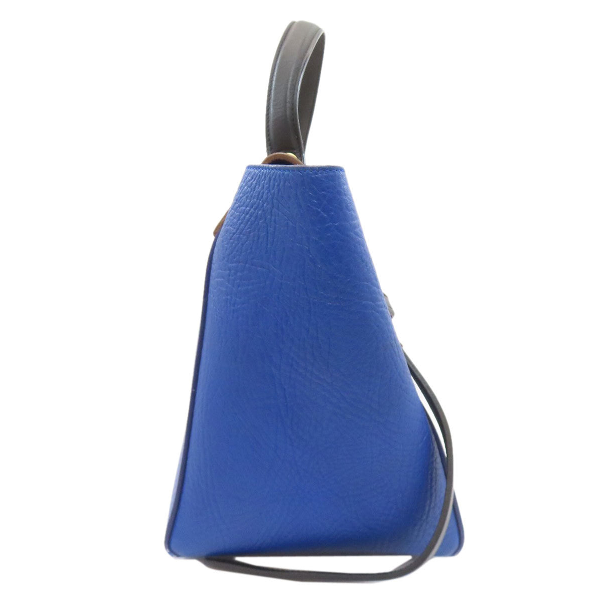 Celine Black Blue Brown Leather Handbag (Pre-Owned)