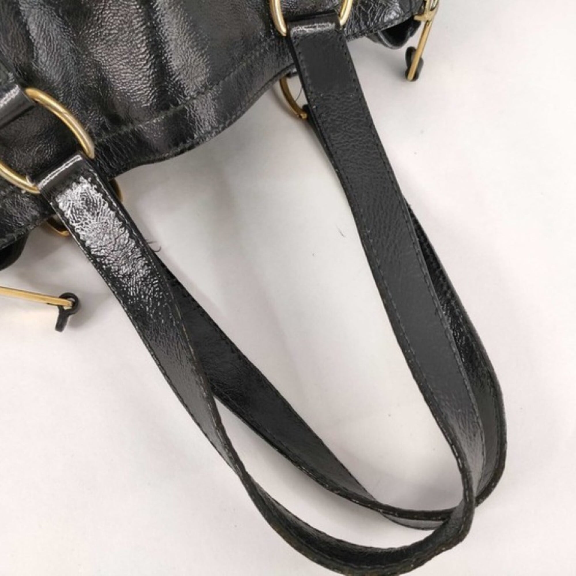 Yves Saint Laurent Black Patent Leather Tote Bag (Pre-Owned)