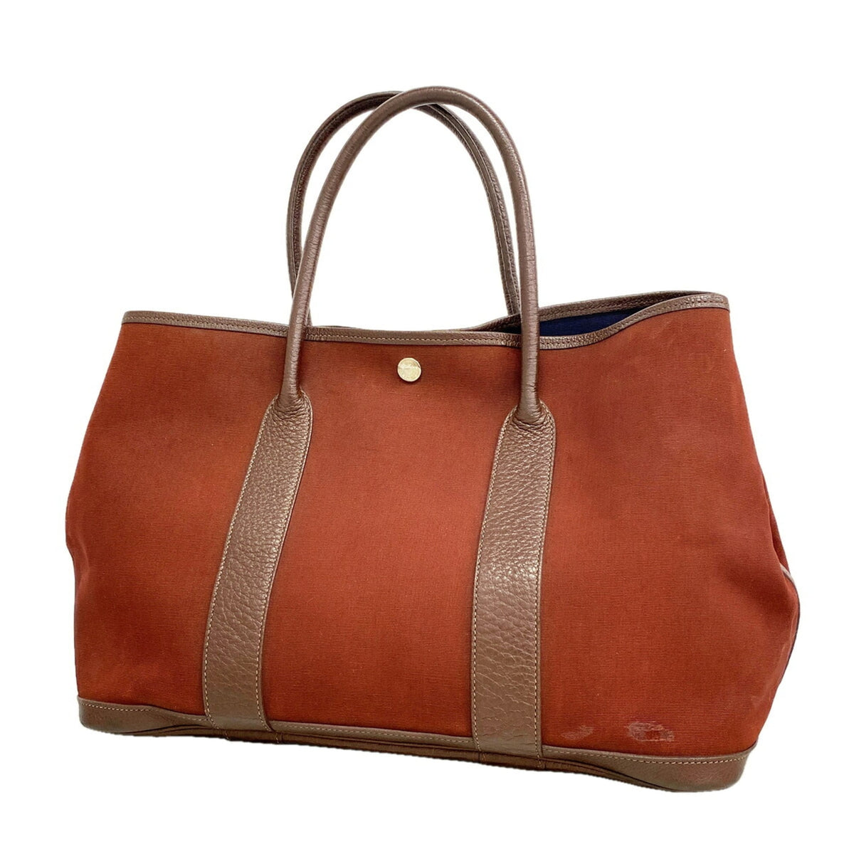 Hermes Brown Toile Officier Tote Bag (Pre-Owned)