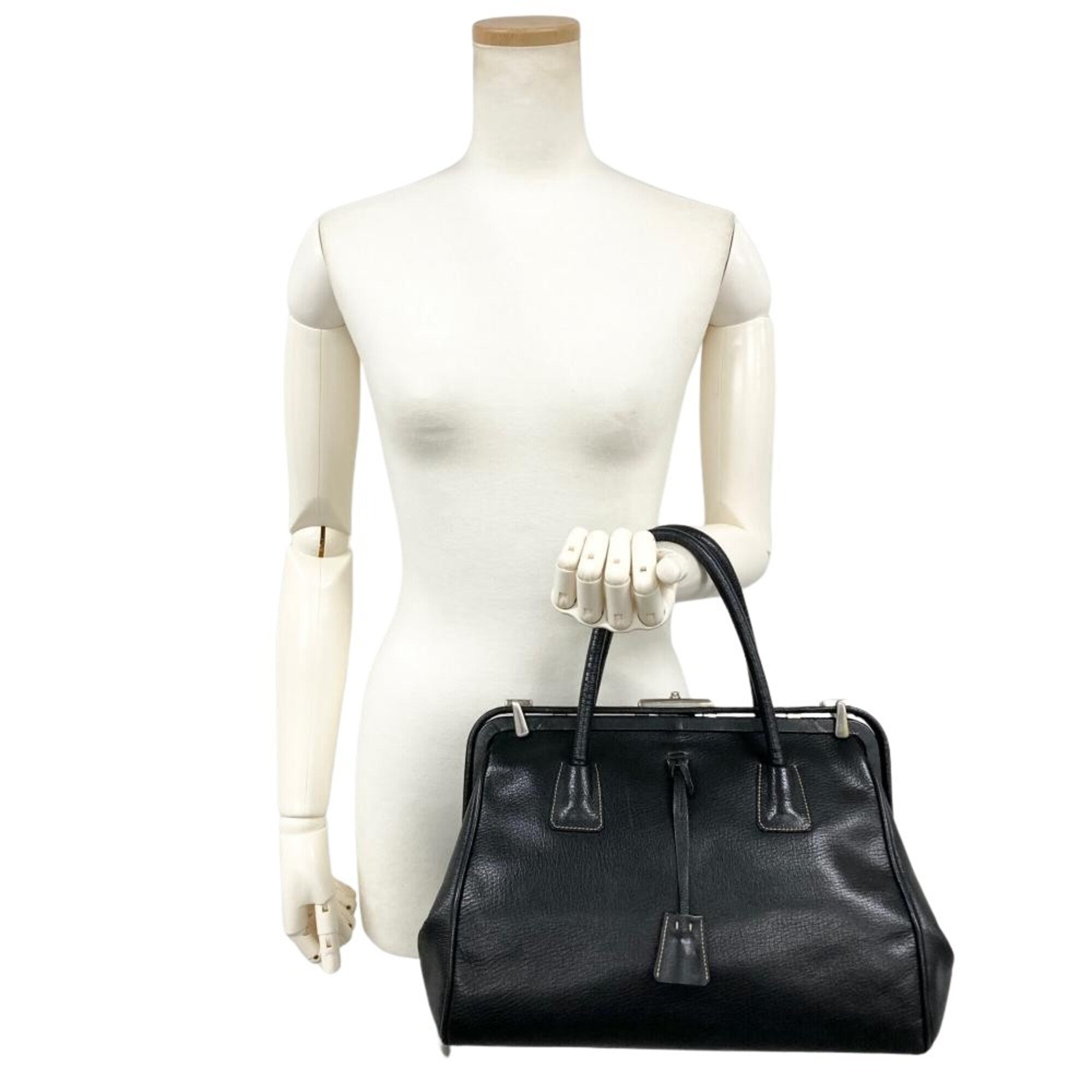 Prada Black Leather Handbag (Pre-Owned)