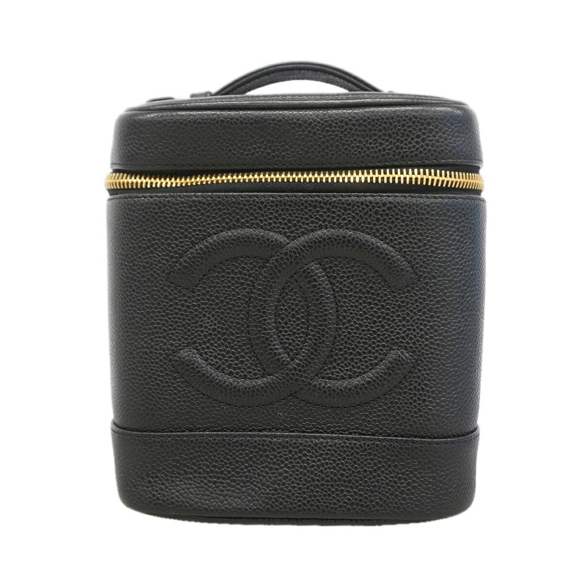 Chanel Black Grained Calfskin Vanity Bag (Pre-Owned)