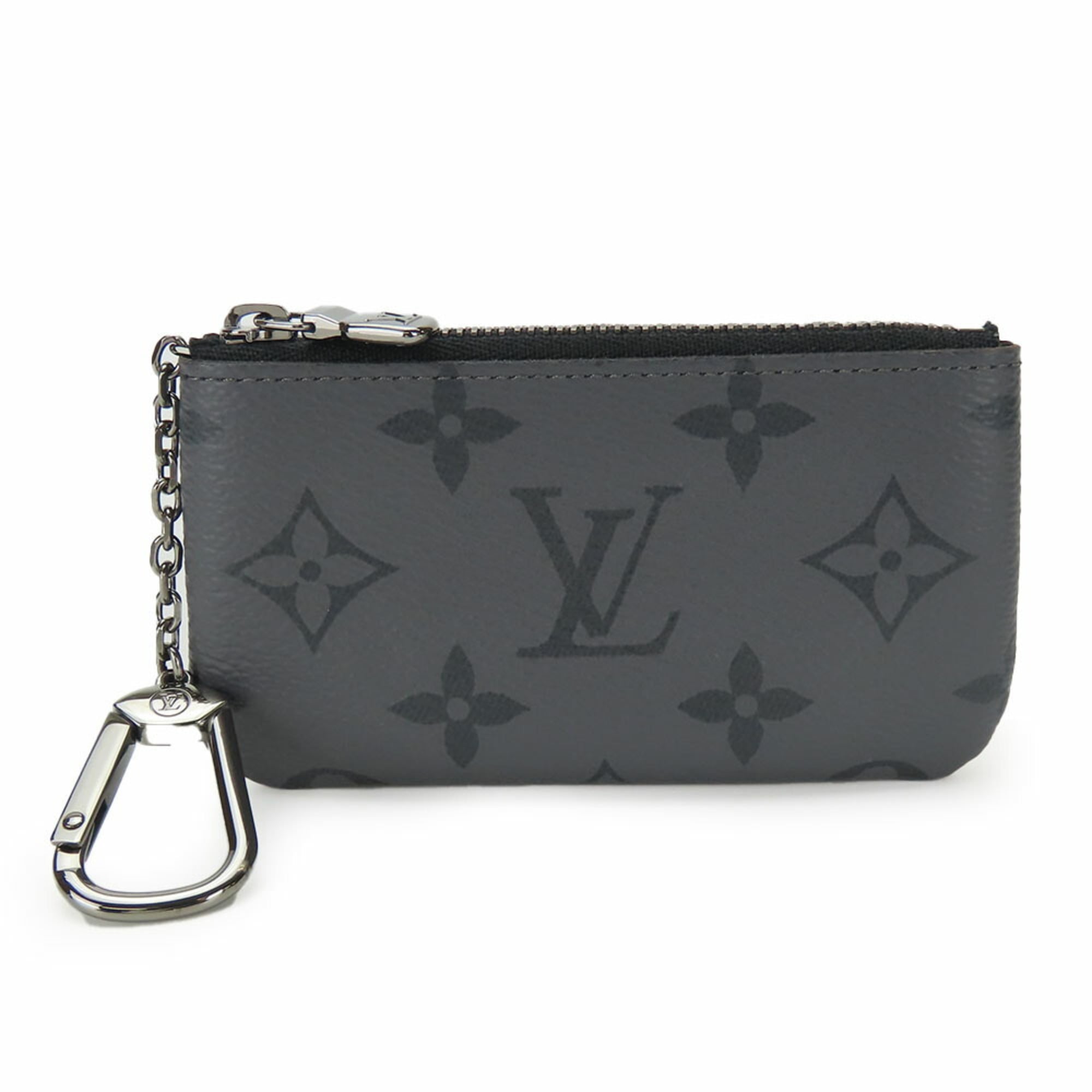 Louis Vuitton Monogram Eclipse Black Gray Monogram Eclipse Coin Purse/Coin Case (Pre-Owned)