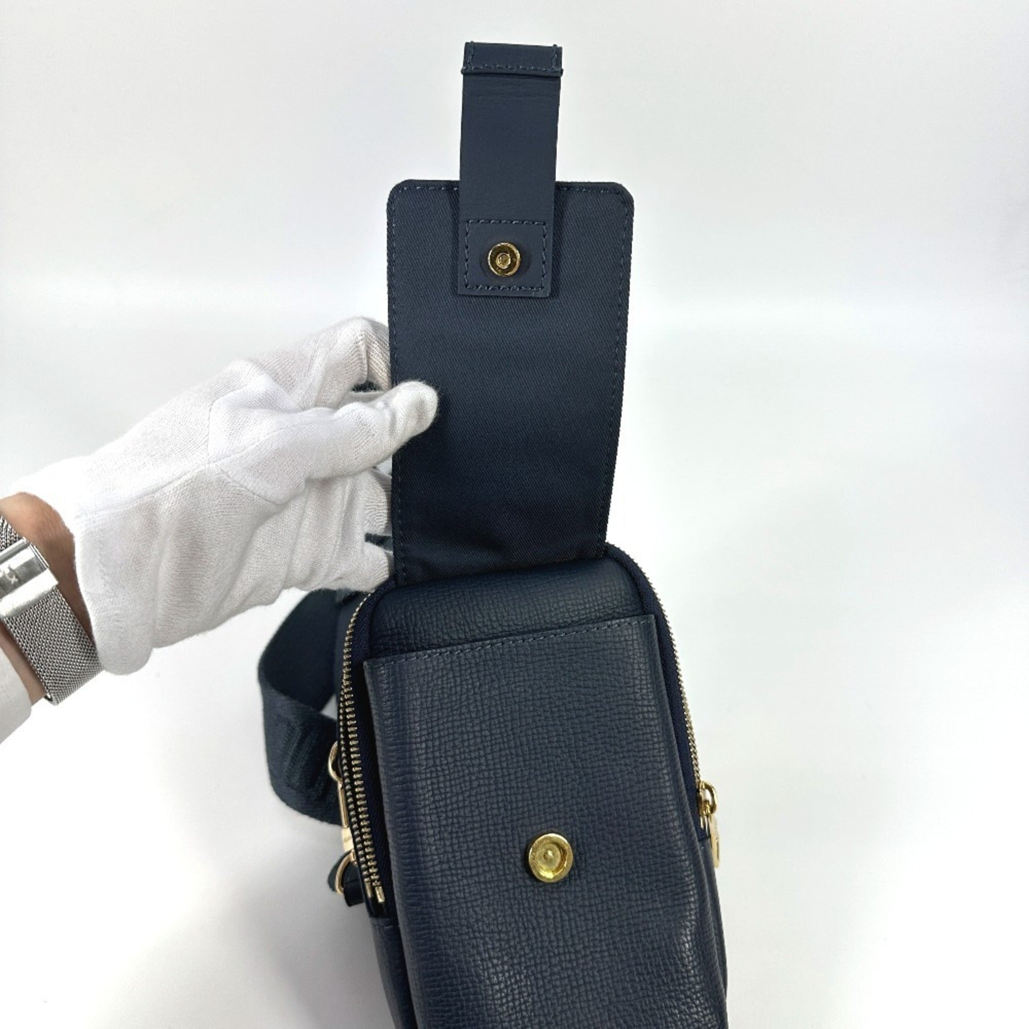 Louis Vuitton Blue Denim Leather Pochette Pouch Shoulder Bag (Pre-Owned)