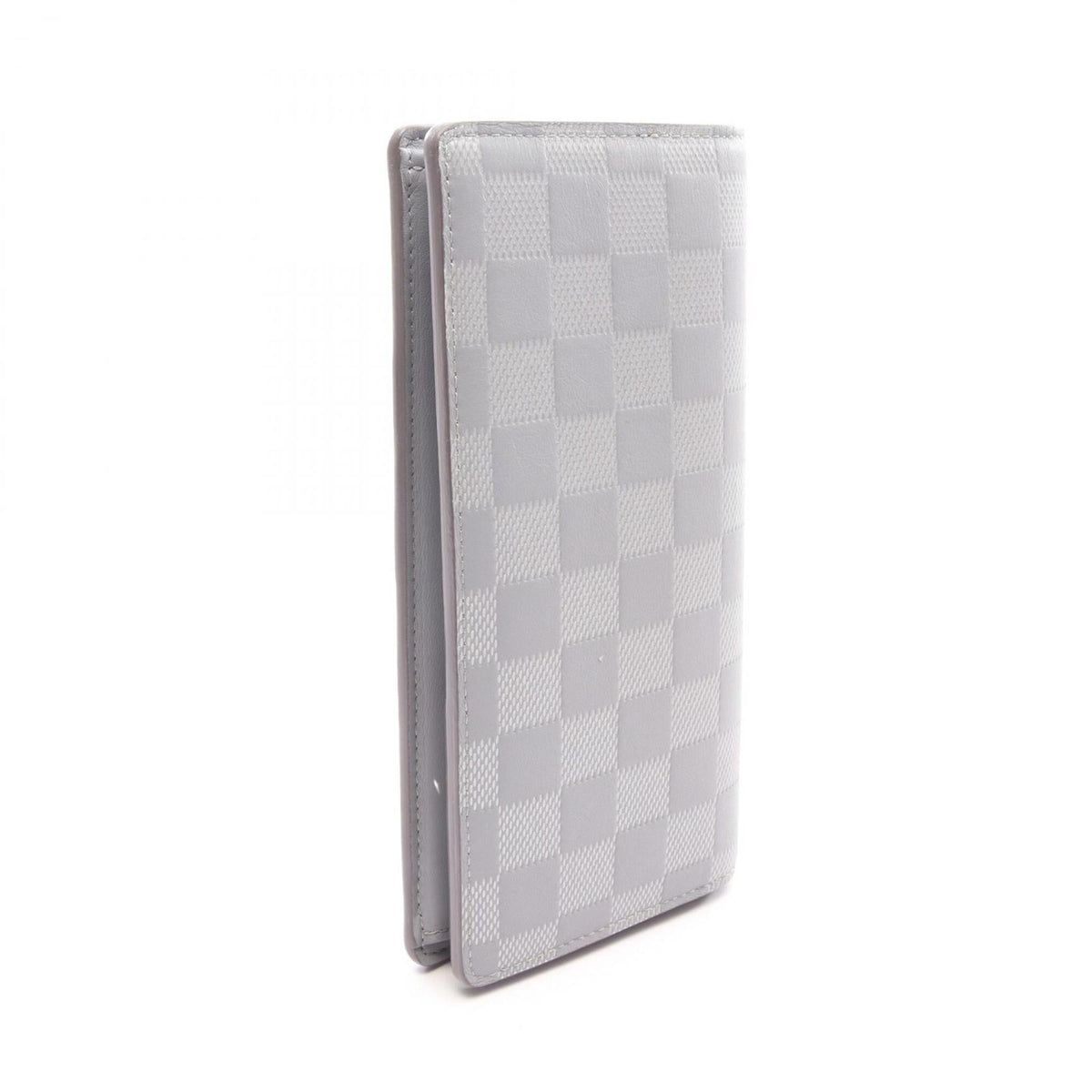 Louis Vuitton Gray Leather Long Wallet (Bi-Fold) (Pre-Owned)