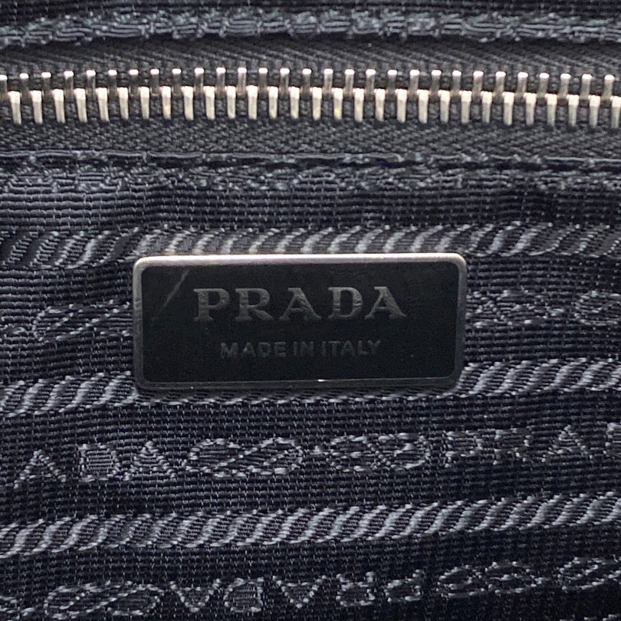 Prada Black Nylon Leather Handbag (Pre-Owned)
