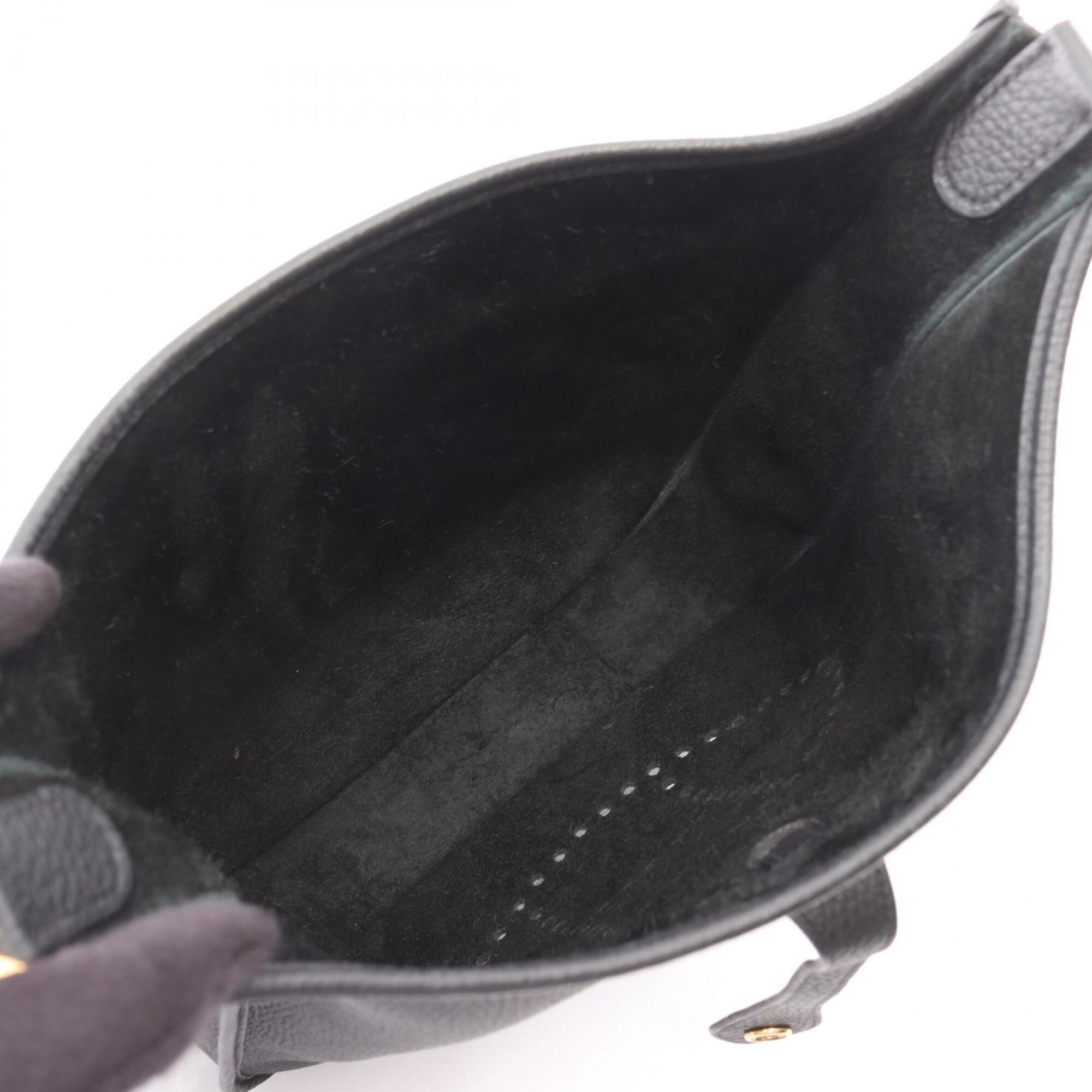 Hermes Black Taurillon Clemence Leather Handbag Shoulder Bag (Pre-Owned)