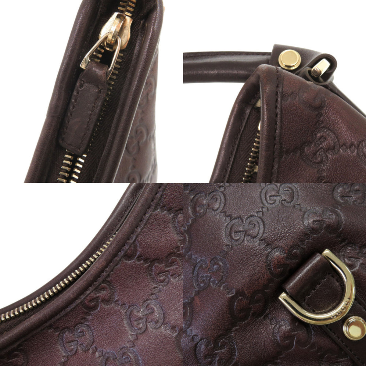 Gucci Brown Leather Shoulder Bag (Pre-Owned)