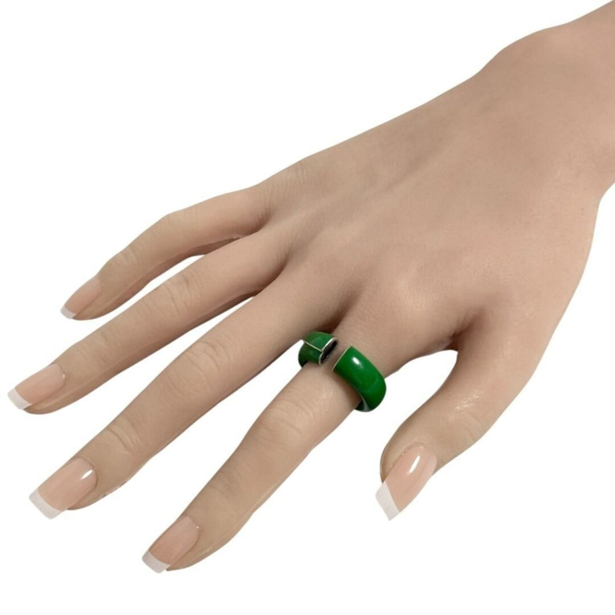 Bottega Veneta Green Band Ring (Pre-Owned)