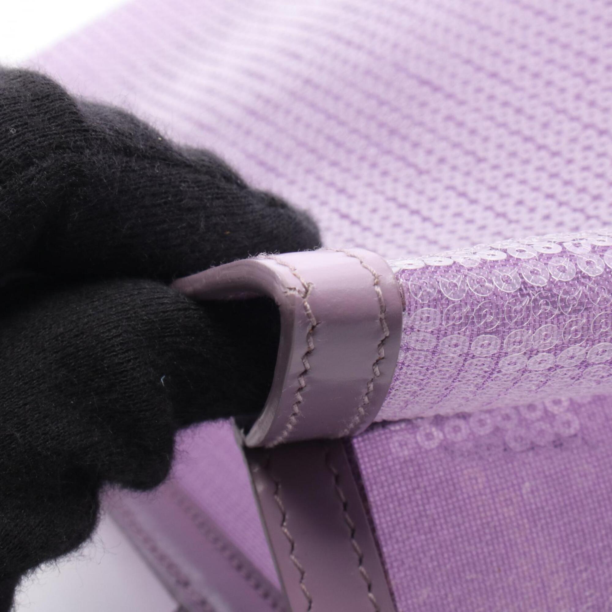 Prada Purple Leather Mesh Handbag Tote Bag (Pre-Owned)