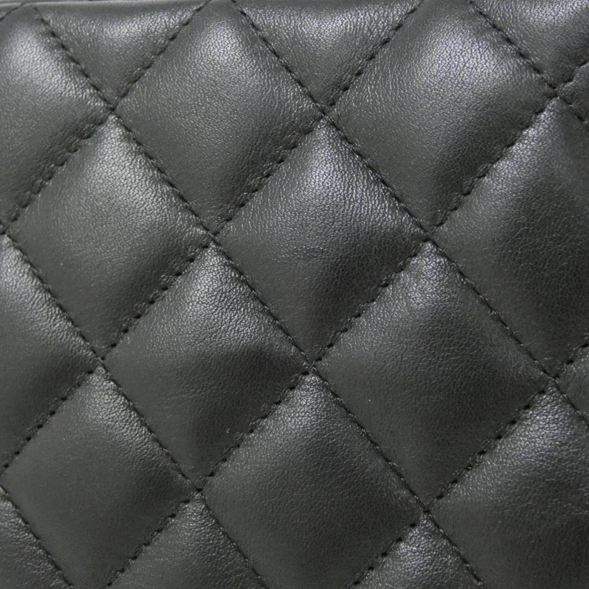 Chanel Black Leather Handbag (Pre-Owned)