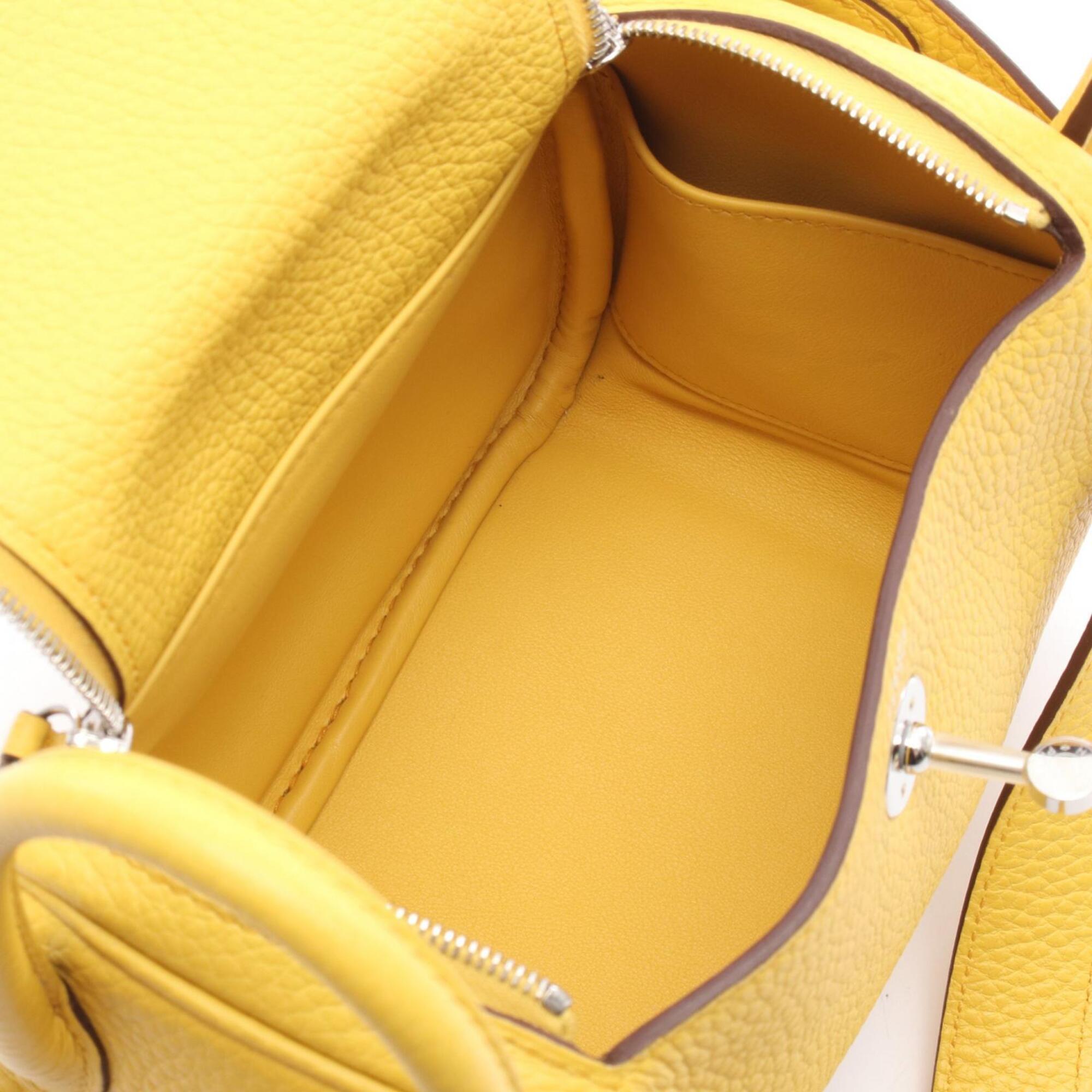 Hermes Yellow Taurillon Clemence Leather Handbag Shoulder Bag (Pre-Owned)