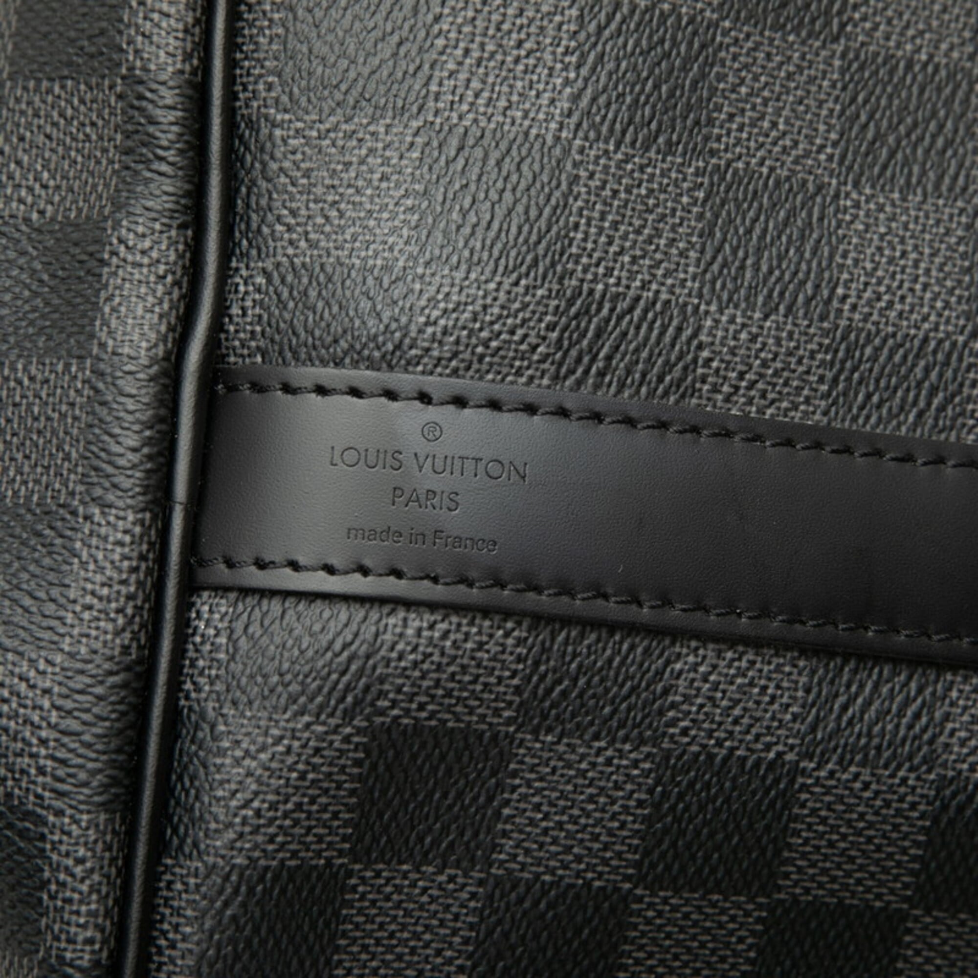 Louis Vuitton Damier Graphite Black Pvc Leather Boston Bag Handbag (Pre-Owned)
