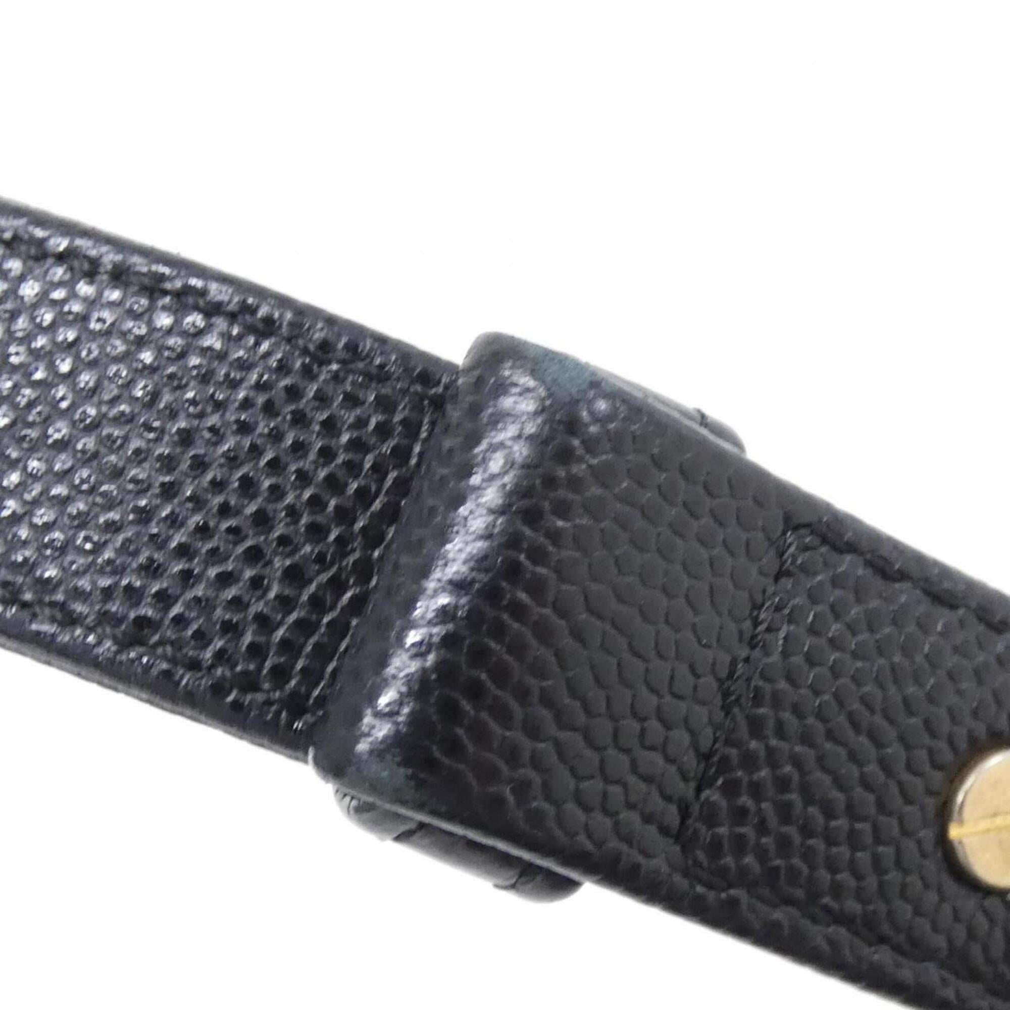 Chanel Black Grained Calfskin Shoulder Bag (Pre-Owned)