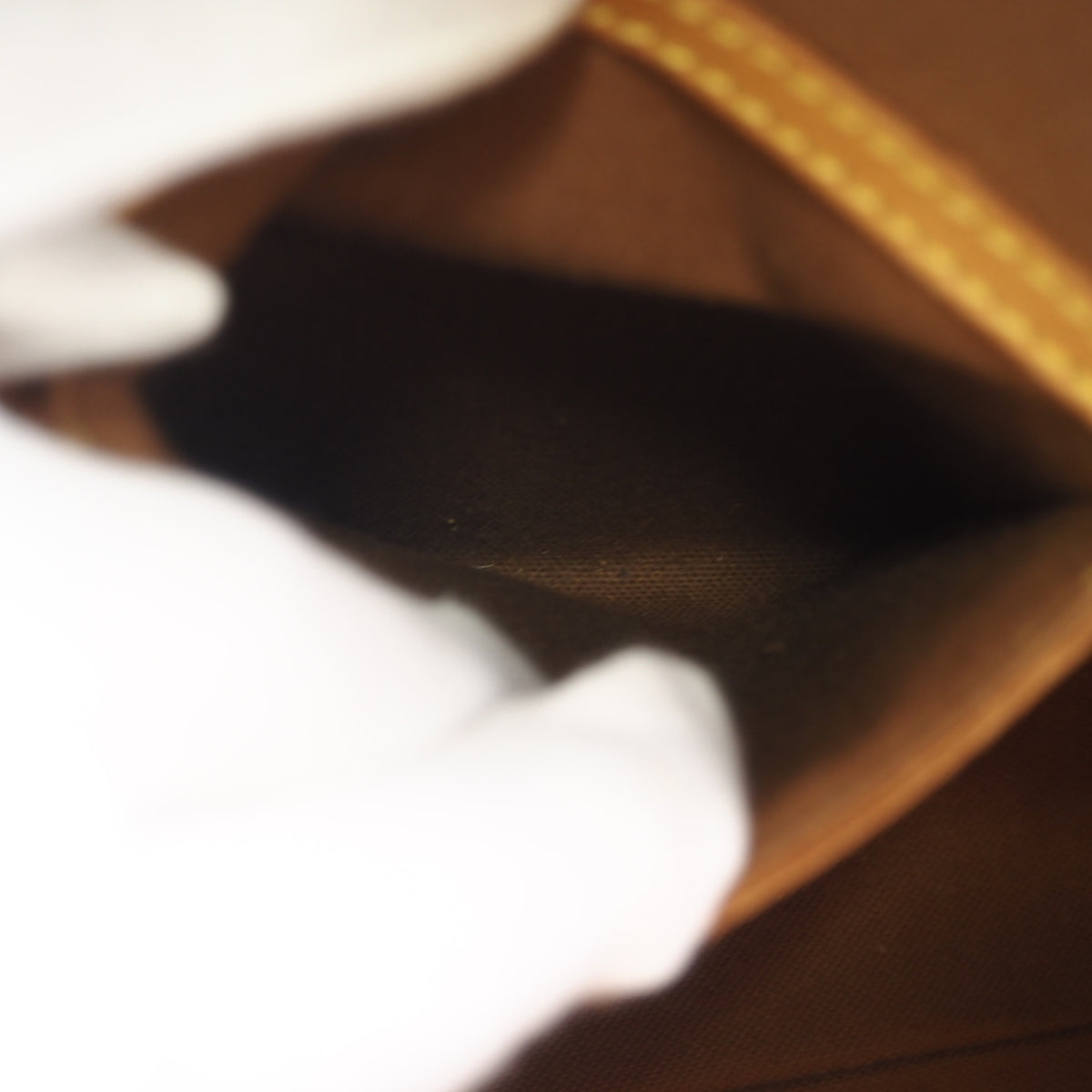 Louis Vuitton Monogram Beige Brown Coated Canvas Leather Handbag (Pre-Owned)