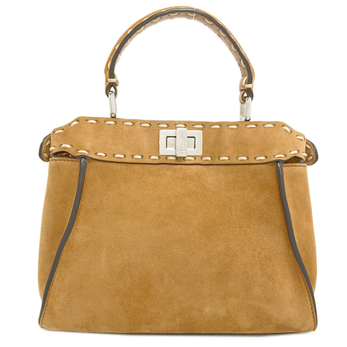 Fendi Brown Suede Handbag (Pre-Owned)