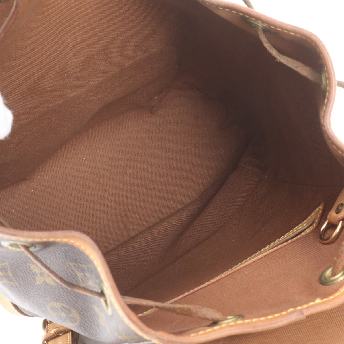 Louis Vuitton Brown Leather Coated Canvas Backpack (Pre-Owned)