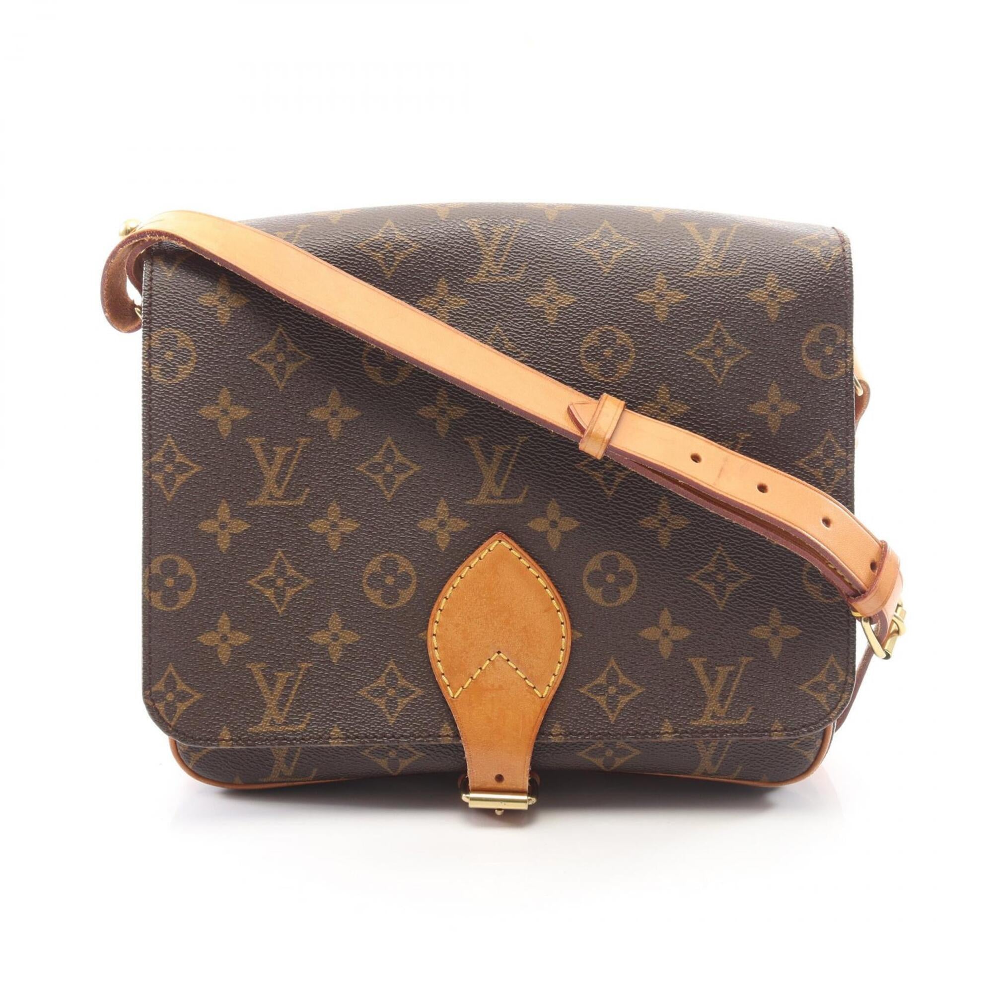 Louis Vuitton Brown Monogram Coated Canvas Leather Shoulder Bag (Pre-Owned)