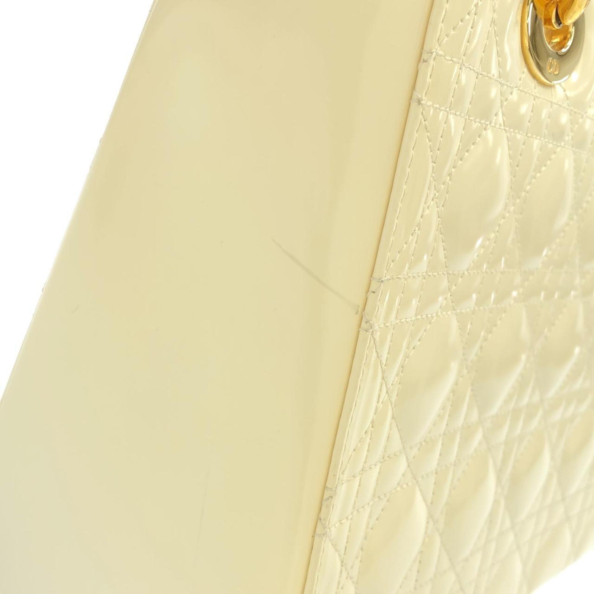 Christian Dior Lady Dior Gold Leather Handbag (Pre-Owned)