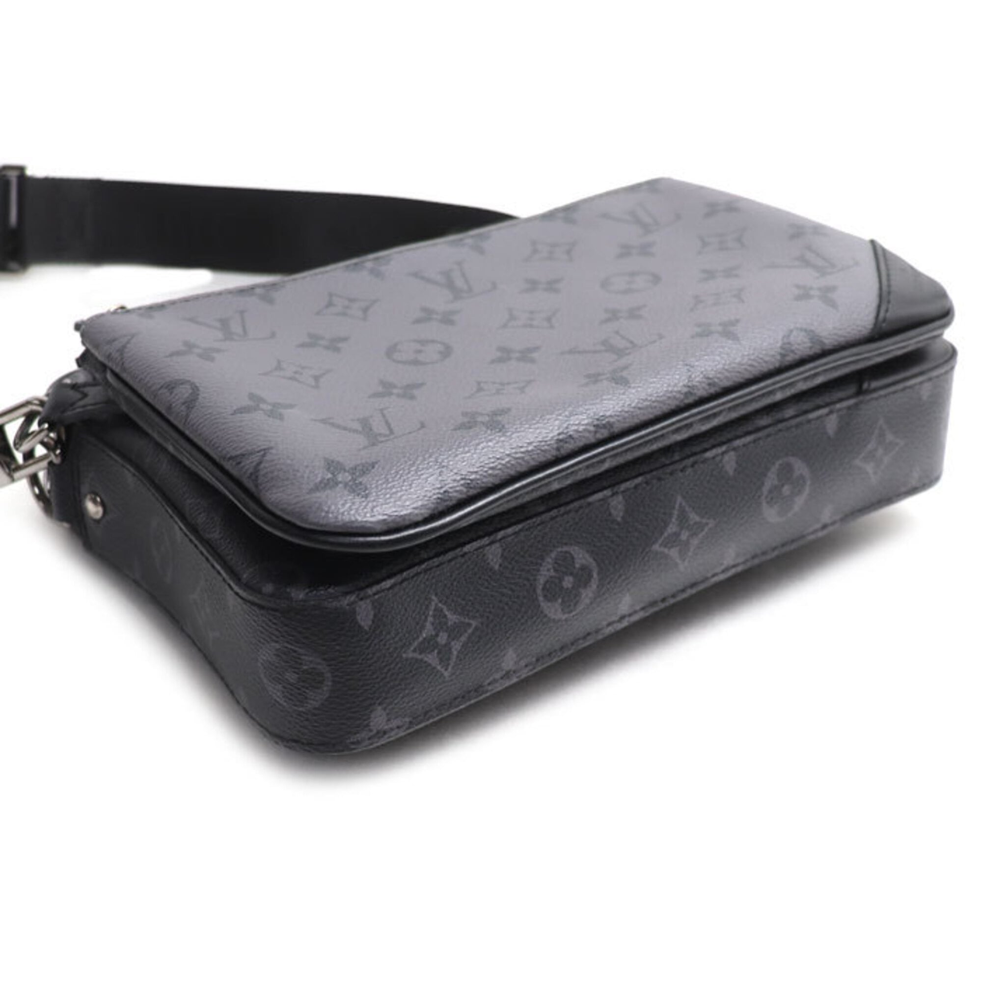 Louis Vuitton Gray Monogram Eclipse Pouch Shoulder Bag (Pre-Owned)