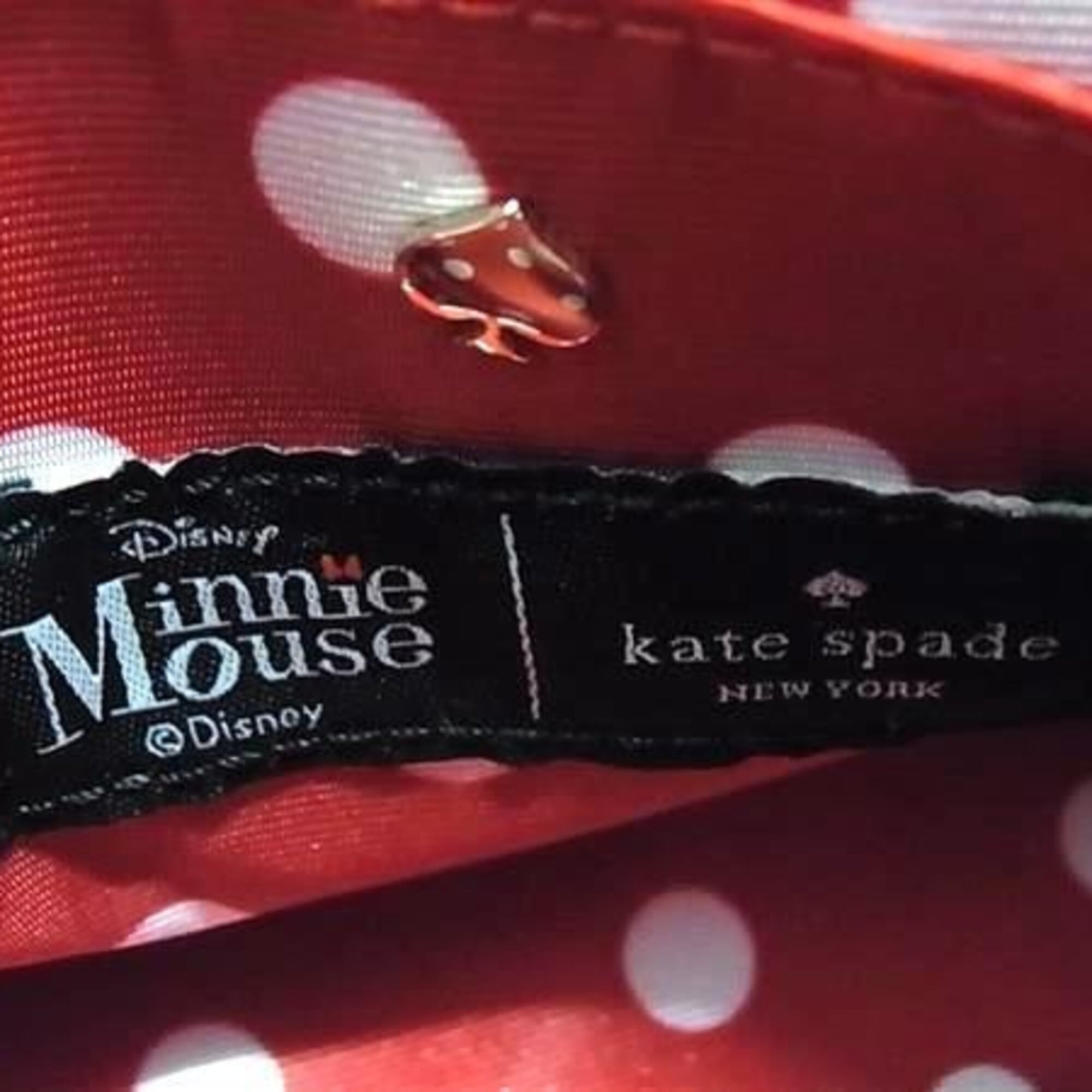 Kate Spade Black Red Color Leather Handbag Shoulder Bag (Pre-Owned)
