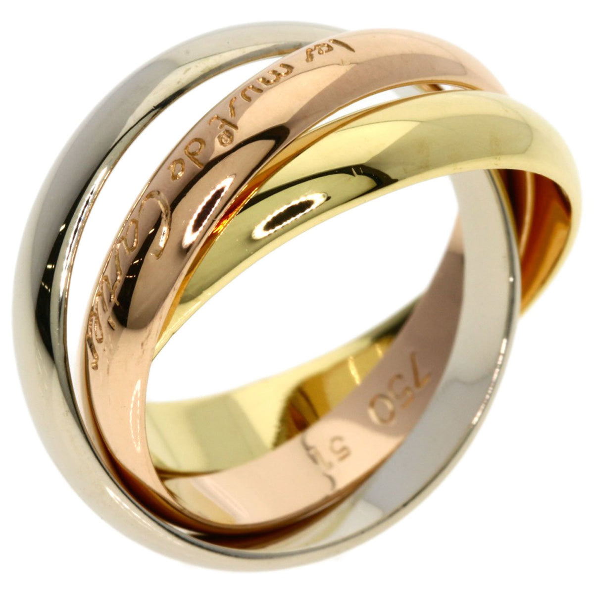 Cartier Trinity Yellow Gold (18K) Pink Gold (18K) White Gold (18K) Band Ring (Pre-Owned)