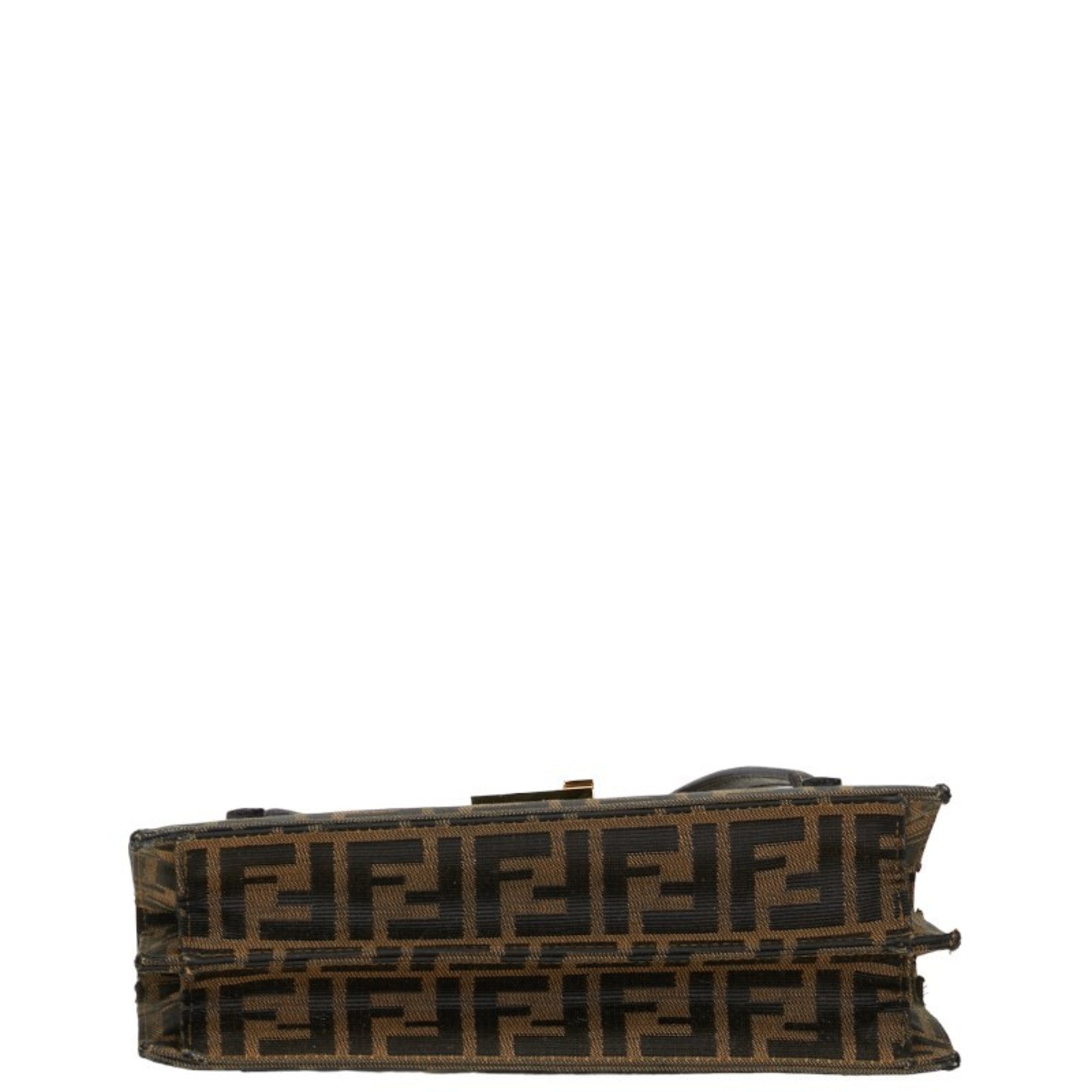 Fendi Brown Canvas Leather Handbag (Pre-Owned)