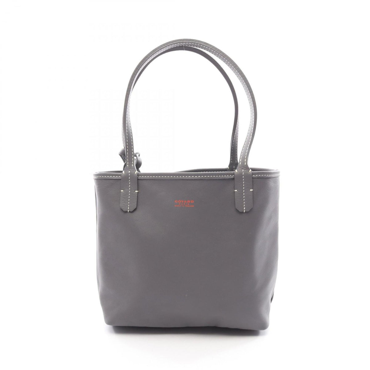 Goyard Gray White Coated Canvas Leather Handbag Tote Bag (Pre-Owned)