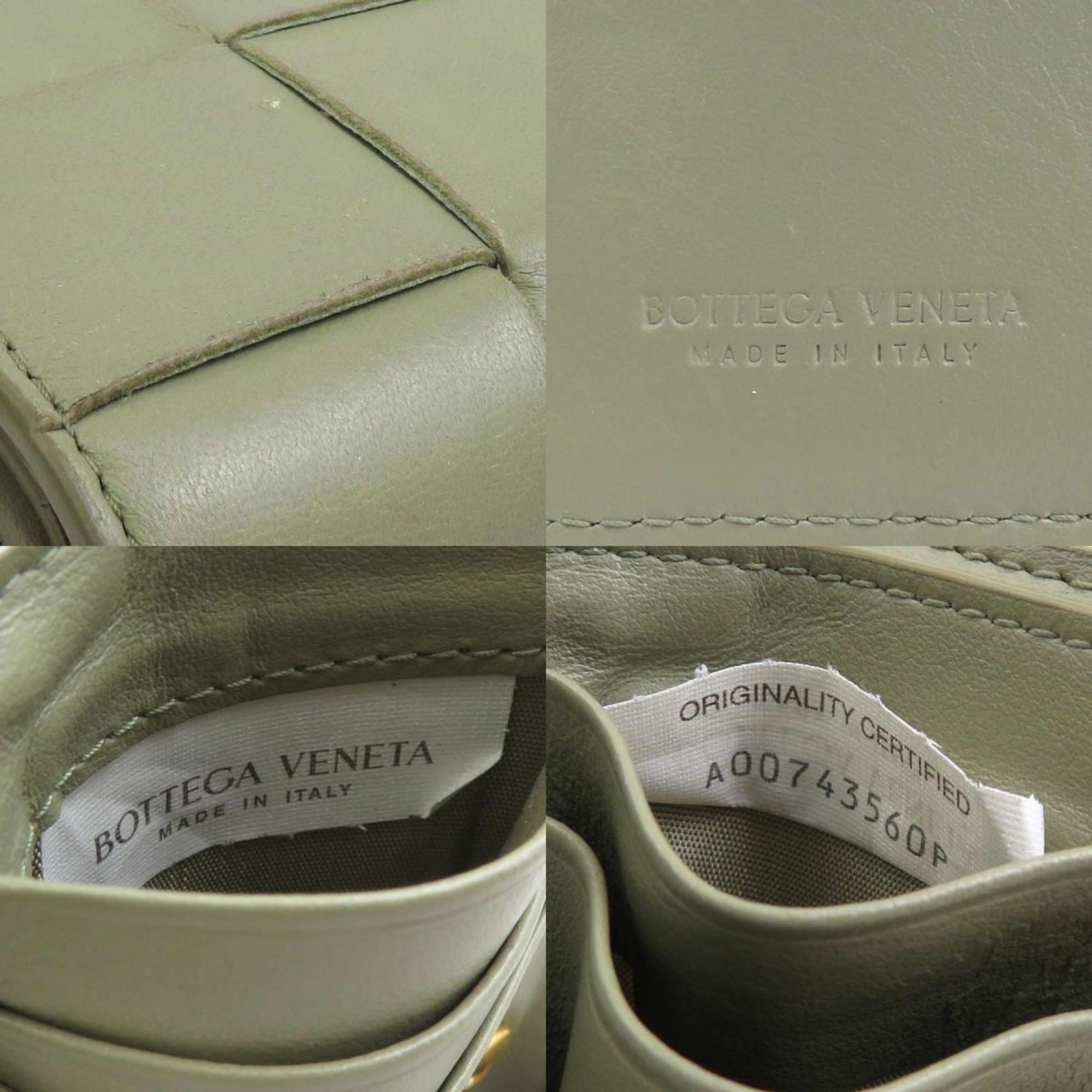 Bottega Veneta Green Leather Wallet (Bi-Fold) (Pre-Owned)