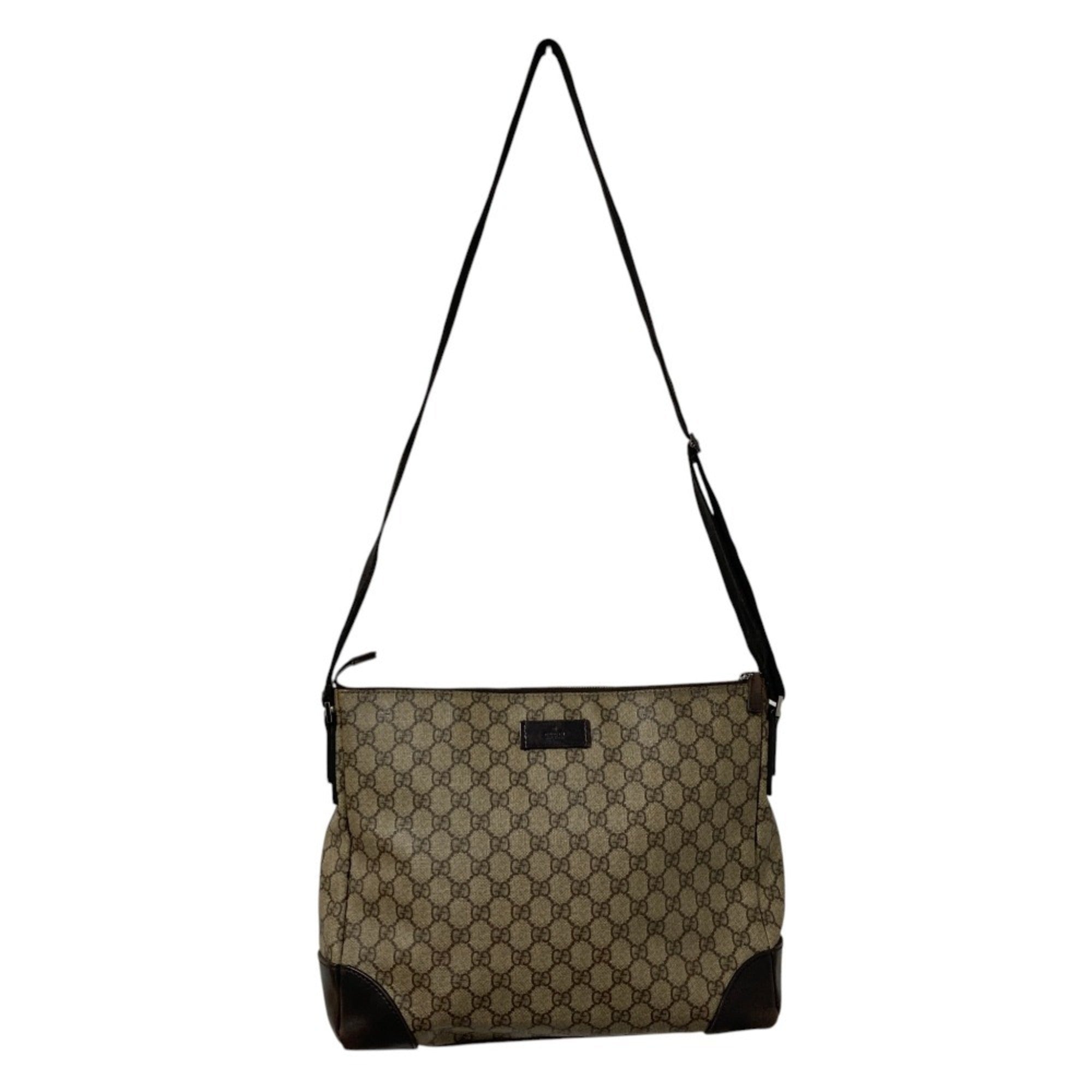 Gucci Brown Gg Supreme Shoulder Bag (Pre-Owned)