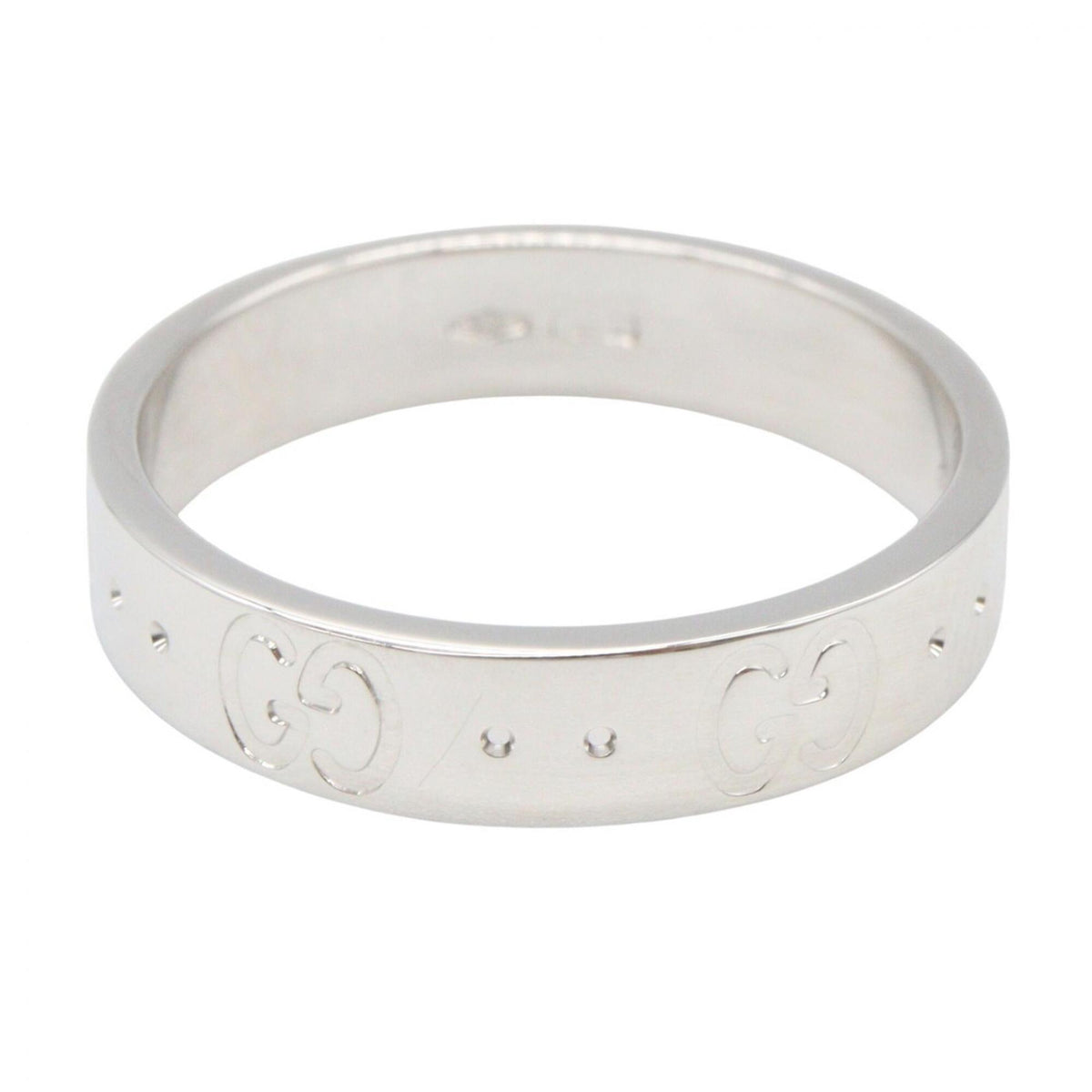 Gucci Silver White Gold (18K) Band Ring (Pre-Owned)