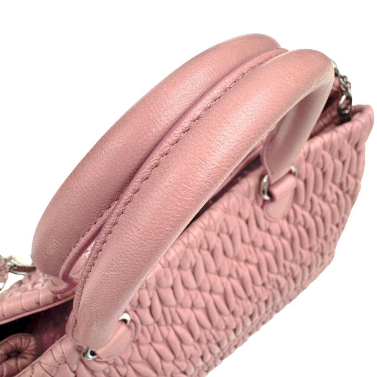 Miu Miu Pink Leather Handbag Shoulder Bag (Pre-Owned)