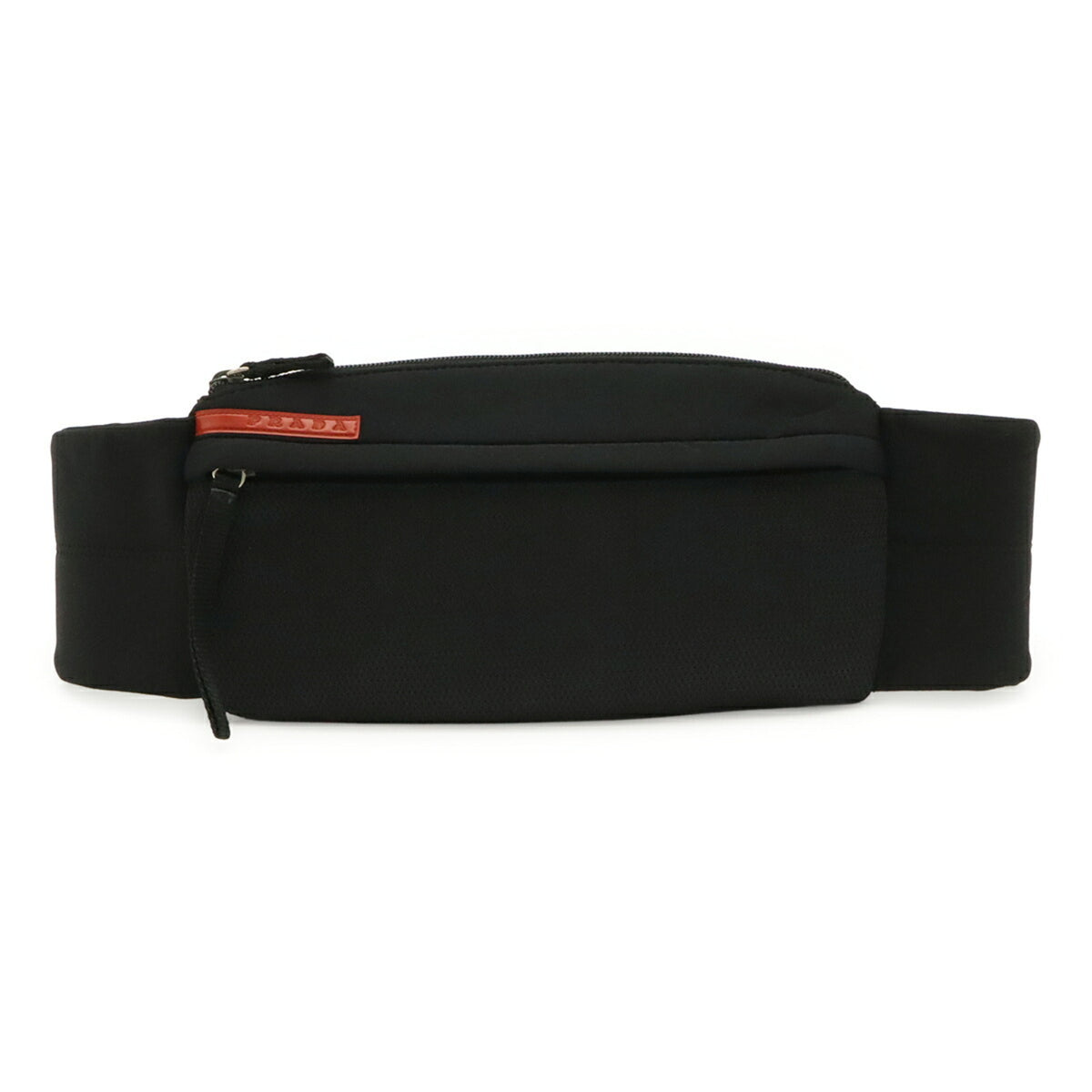 Prada Black Nero Mesh Neoprene Fanny Pack Sling Bag (Pre-Owned)