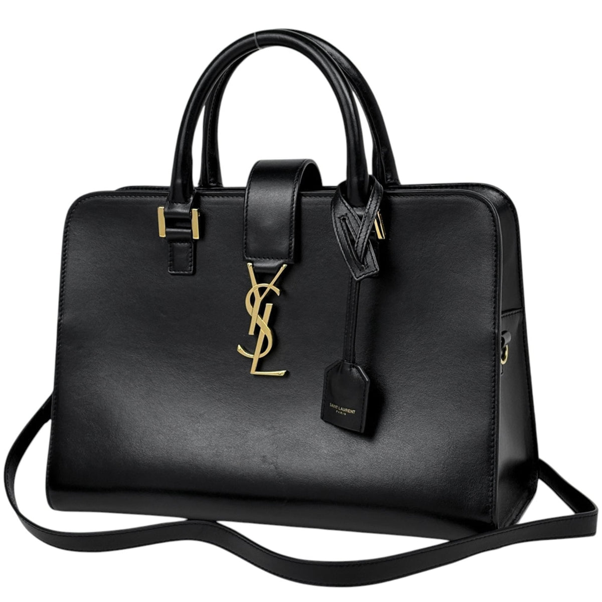 Saint Laurent Black Leather Handbag (Pre-Owned)