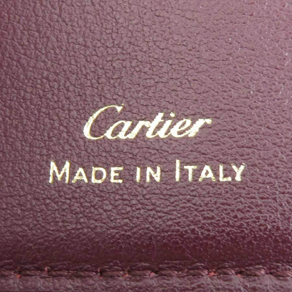 Cartier Bordeaux Leather Wallet (Bi-Fold) (Pre-Owned)