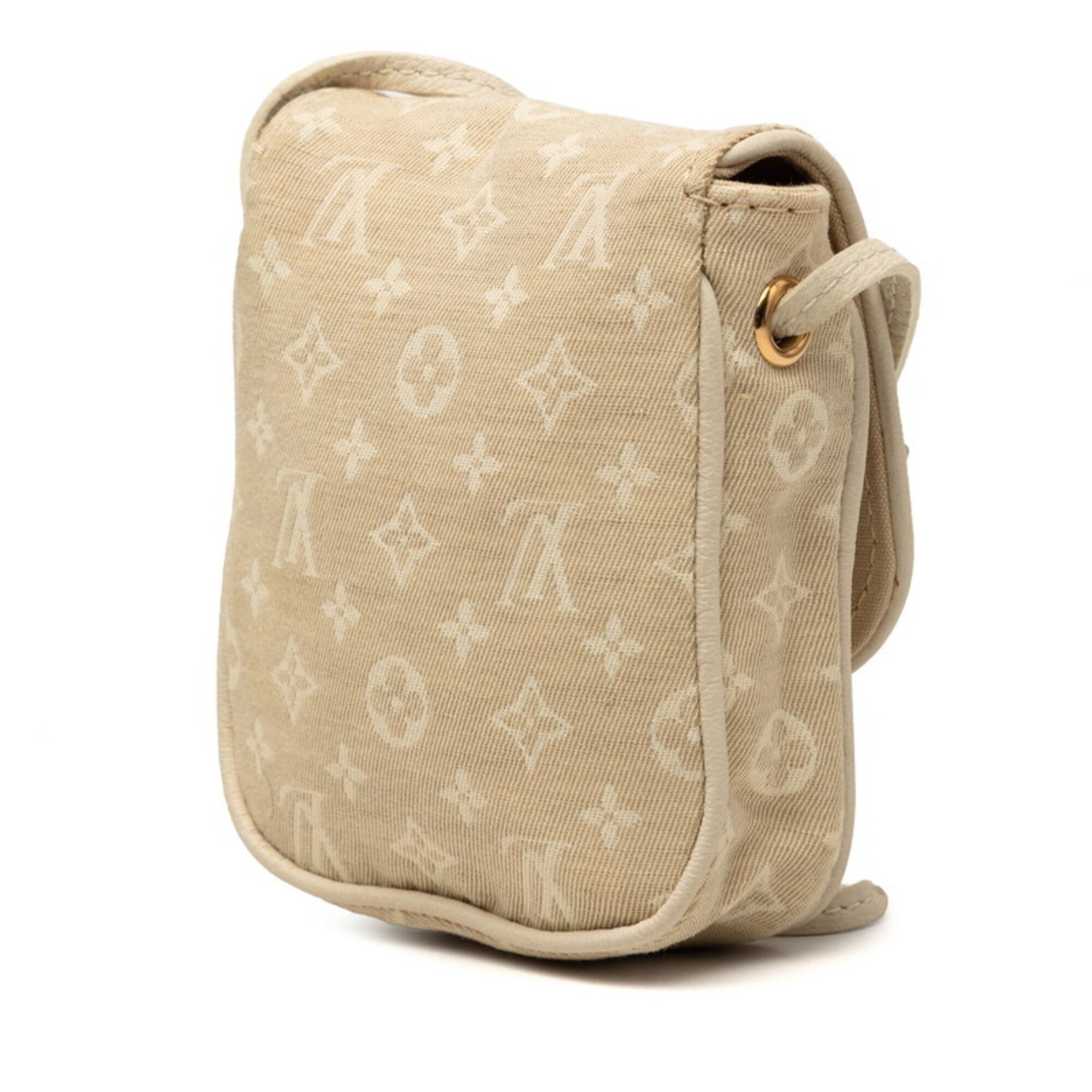 Louis Vuitton Beige Dune Canvas Leather Handbag Pochette Shoulder Bag (Pre-Owned)