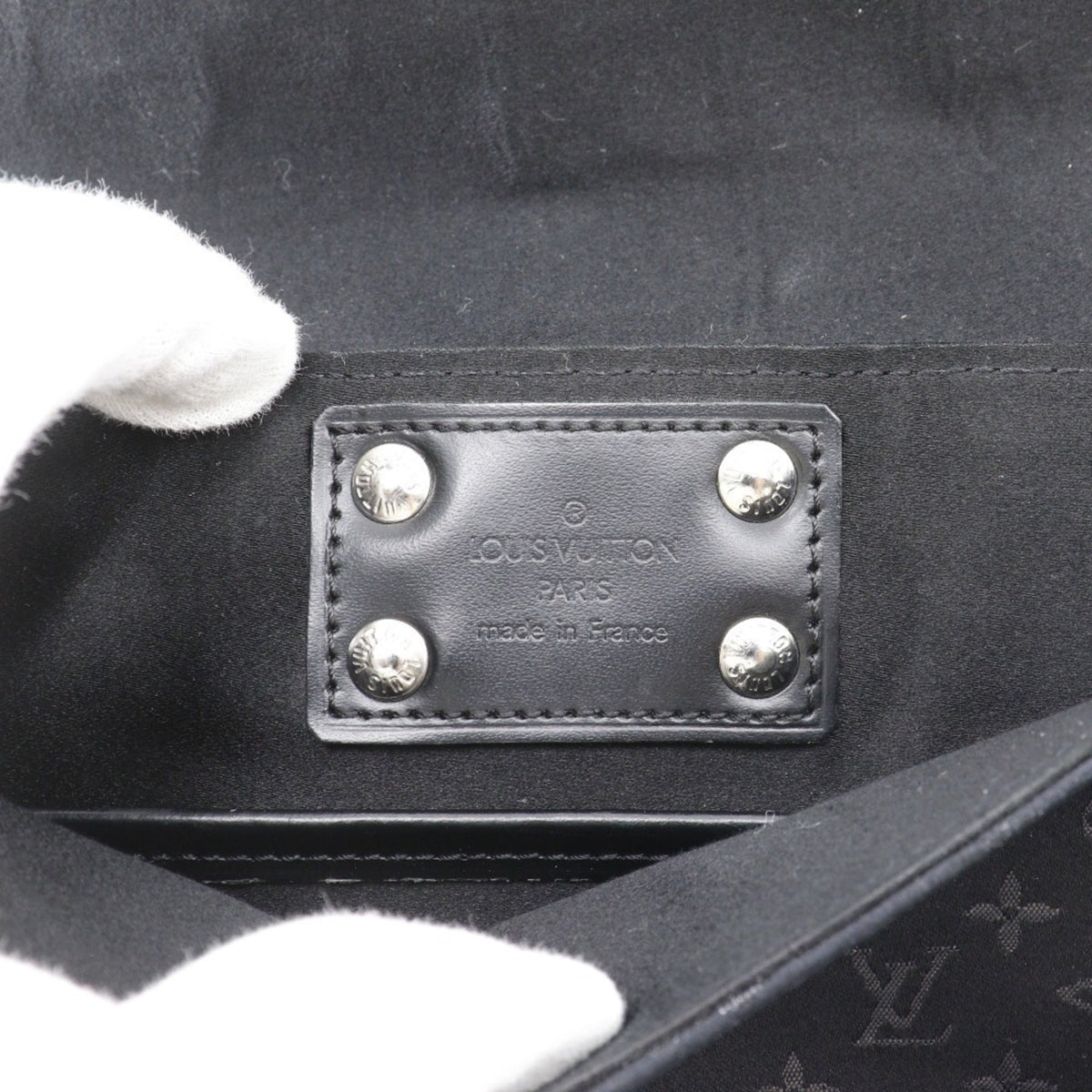 Louis Vuitton Black Monogram Satin Monogram Vernis Leather Shoulder Bag (Pre-Owned)