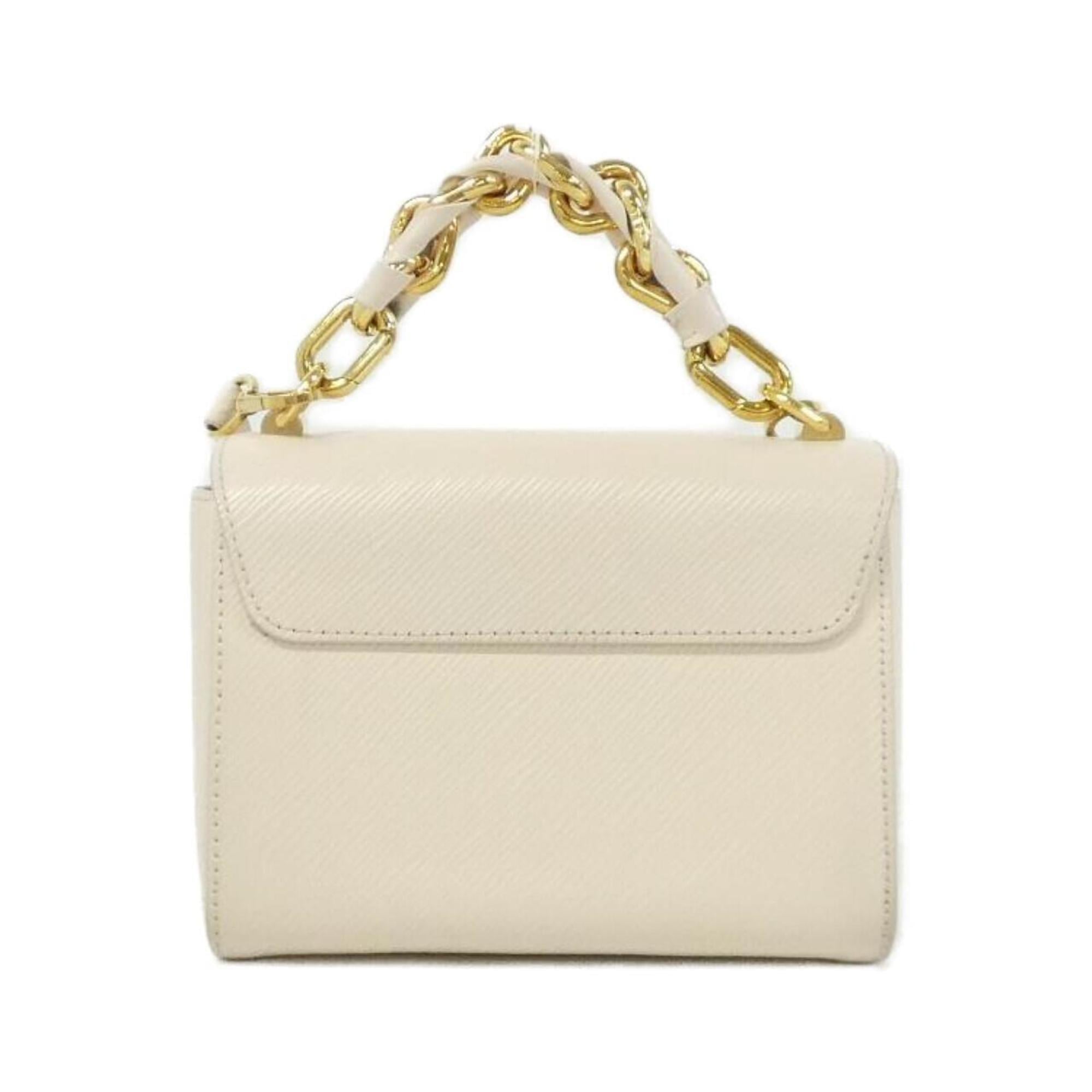 Louis Vuitton Beige White Leather Shoulder Bag (Pre-Owned)