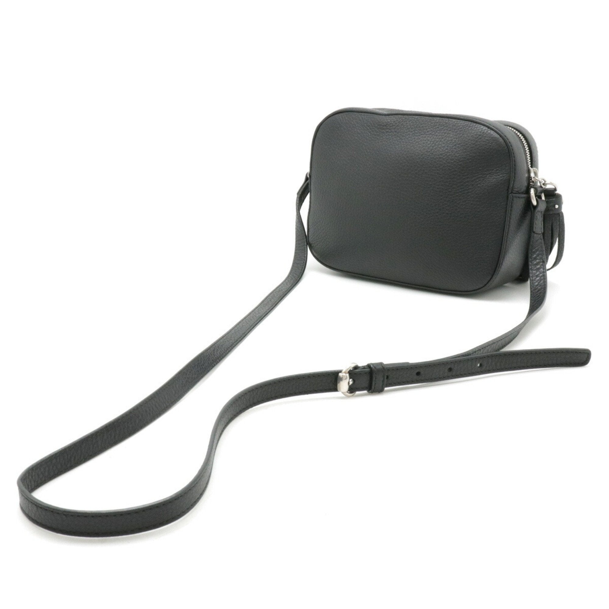 Gucci Soho Black Leather Shoulder Bag (Pre-Owned)