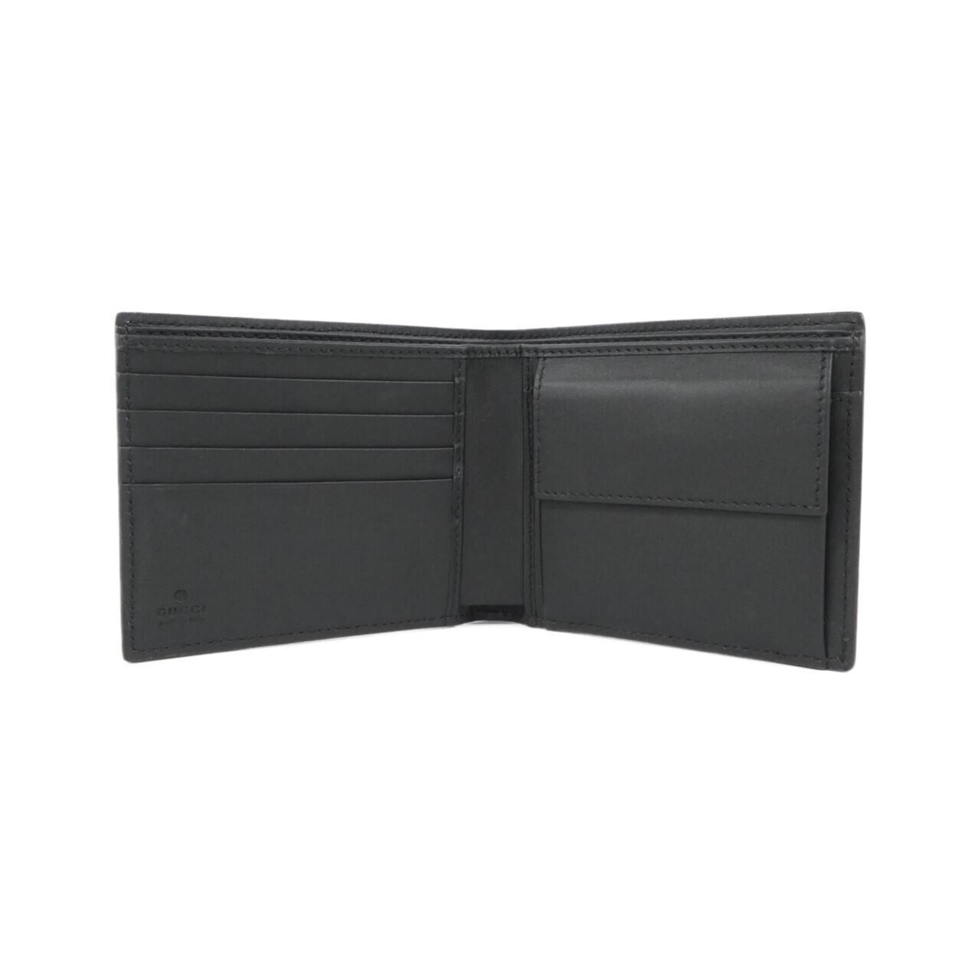 Gucci Black Blue Red Color Coated Canvas Wallet (Bi-Fold) (Pre-Owned)
